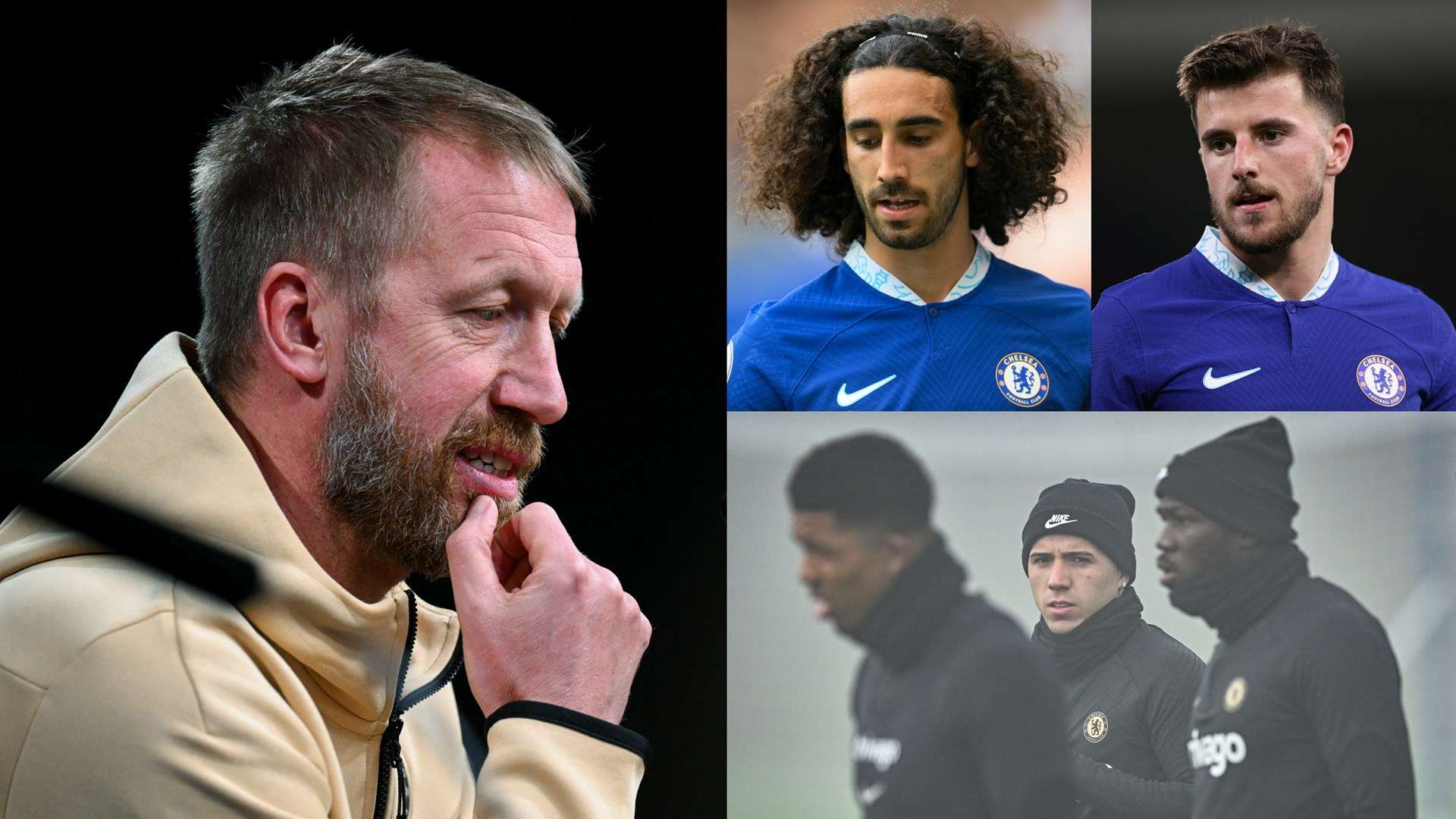 Graham Potter Marc Cucurella Mason Mount Enzo Fernandez Chelsea Champions League 2022-23