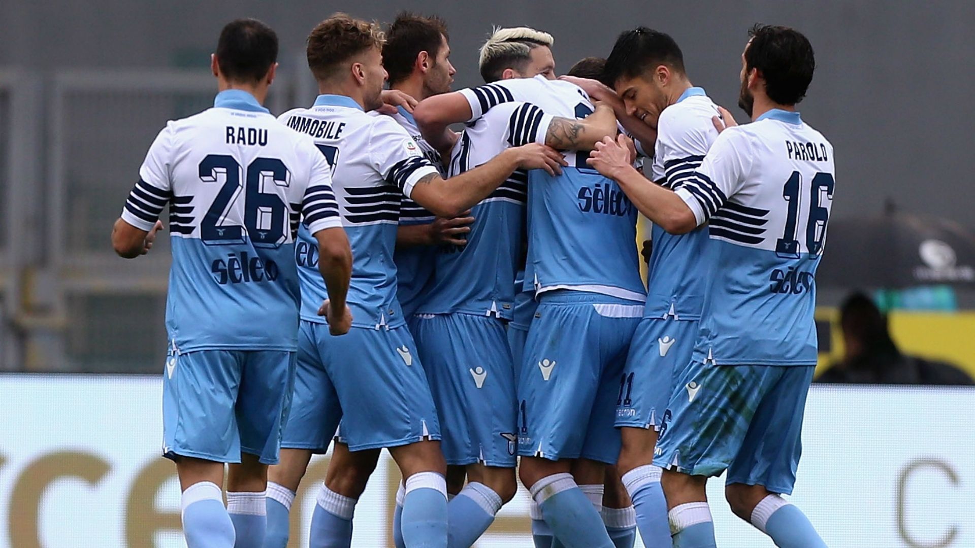 Lazio celebrating Lazio Cagliari Serie A