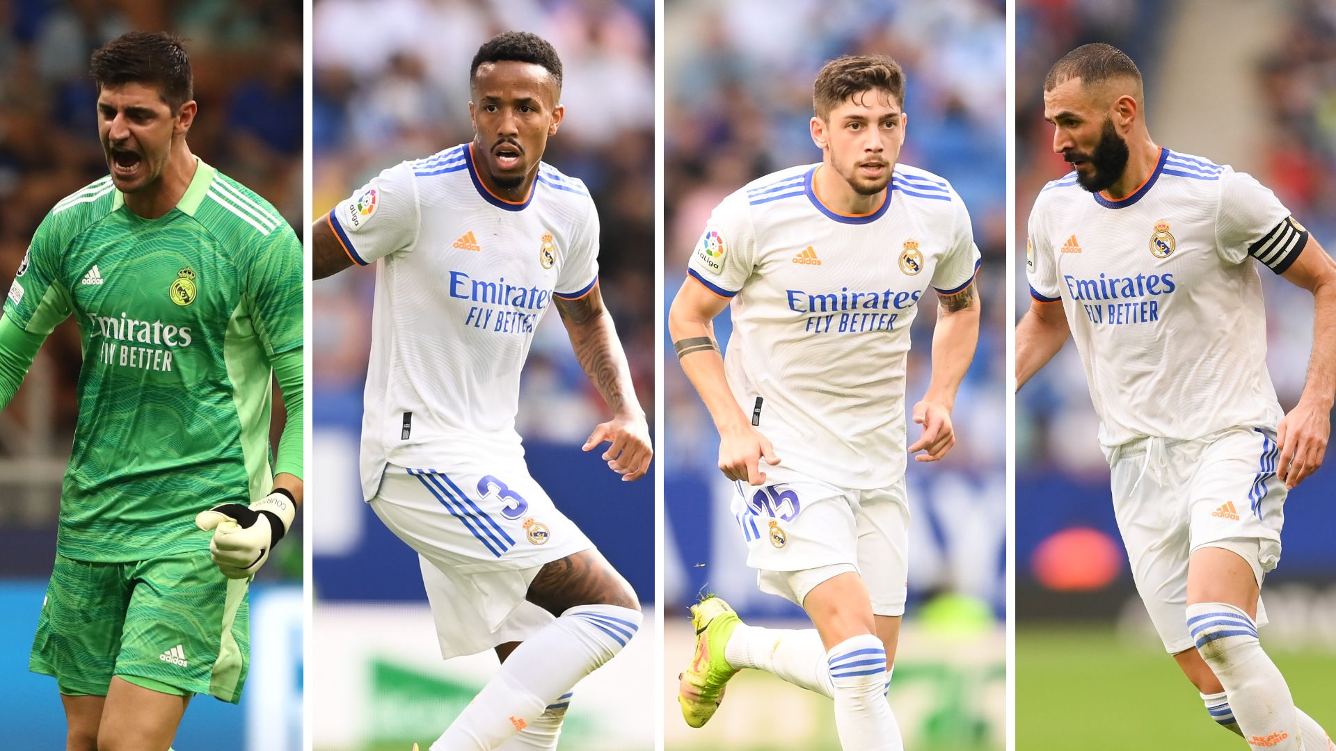 Courtois Militao Valverde Benzema Real Madrid