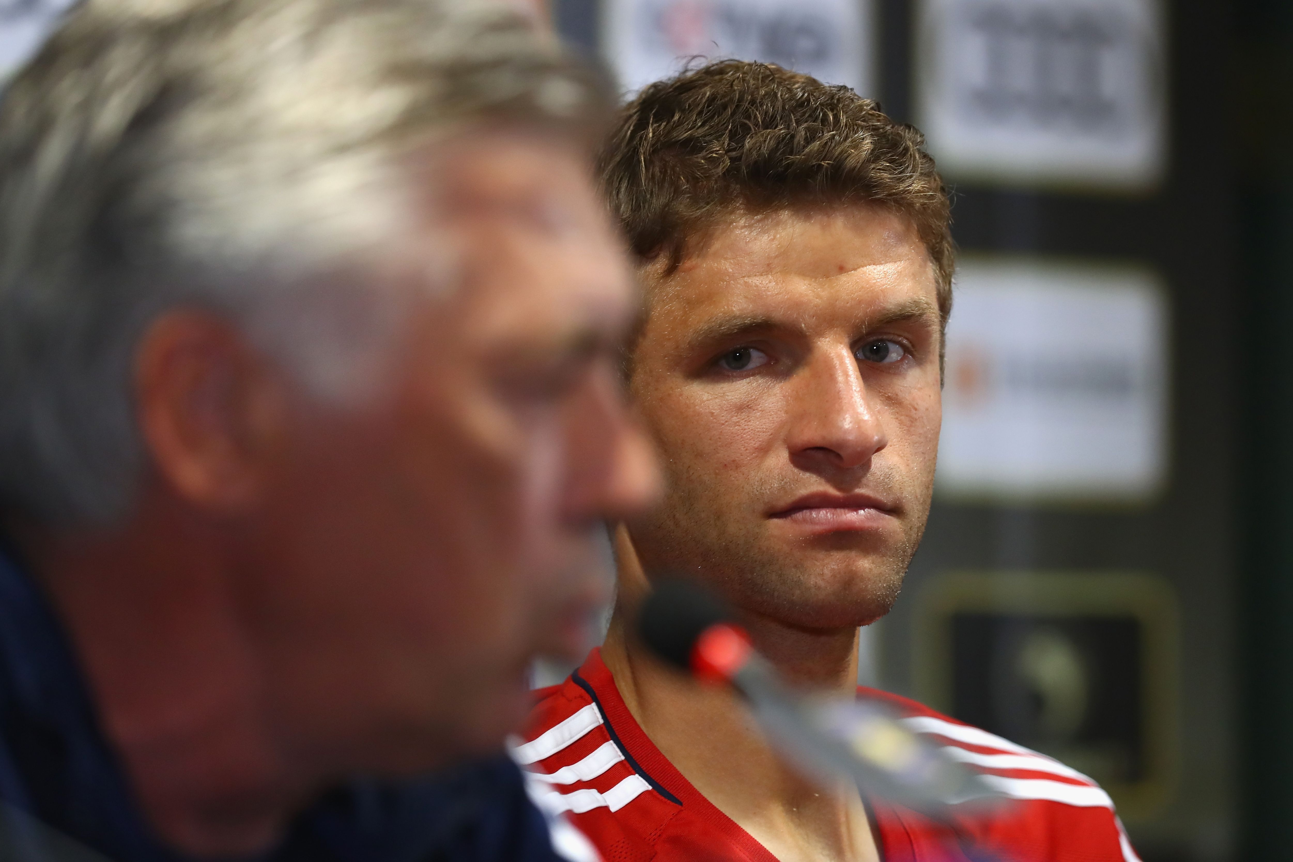 *NO GALLERY* Carlo Ancelotti Thomas Müller FC Bayern München
