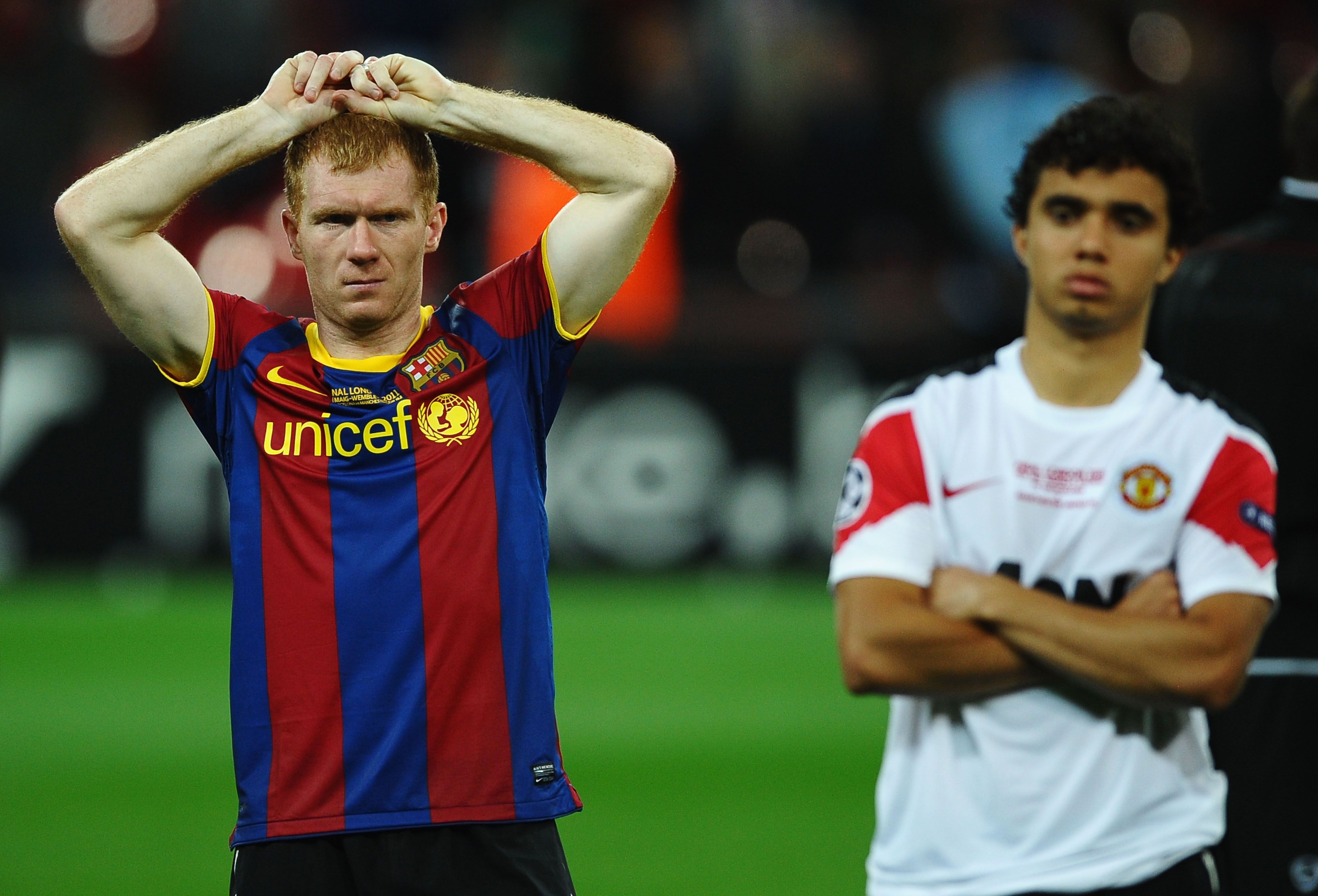 Paul Scholes, Fabio vs. Barcelona, 2011