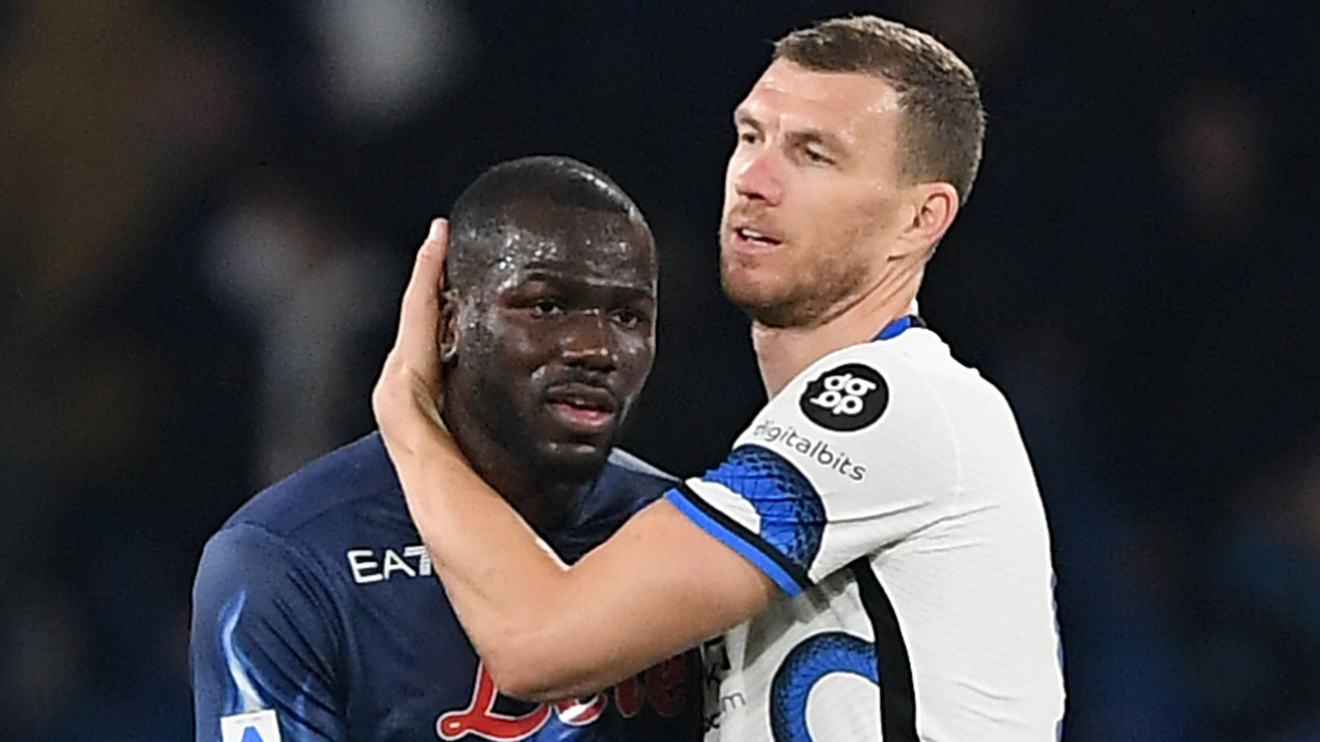 Kalidou Koulibaly Edin Dzeko Napoli Inter Serie A