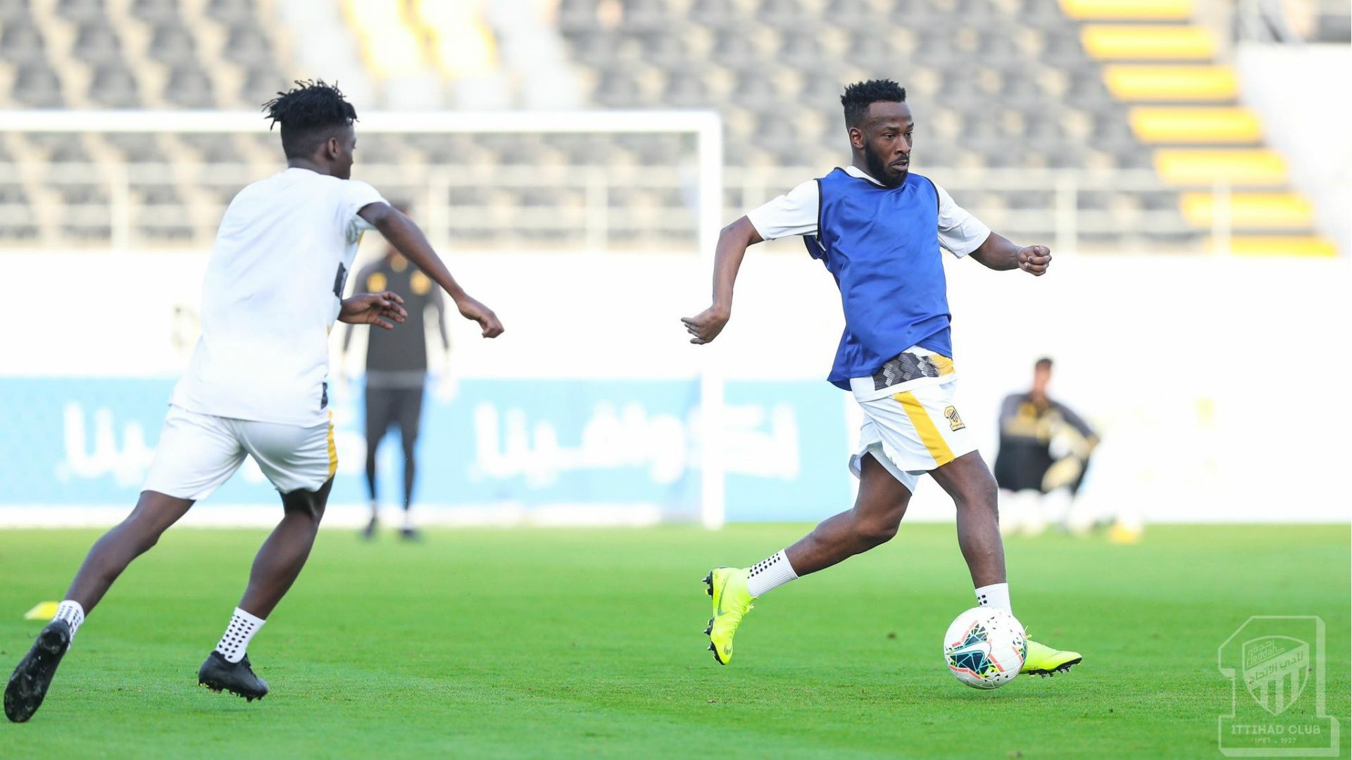 فهد المولد في مران الاتحاد بعد عودته من الإيقاف