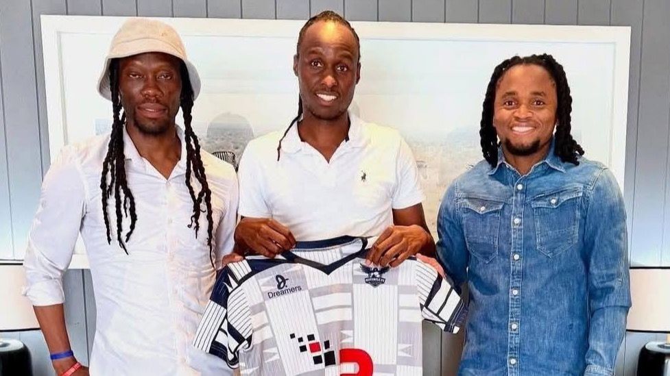 Reneilwe Letsholonyane Matebele FC unveiling alongside Siphiwe Tshabalala