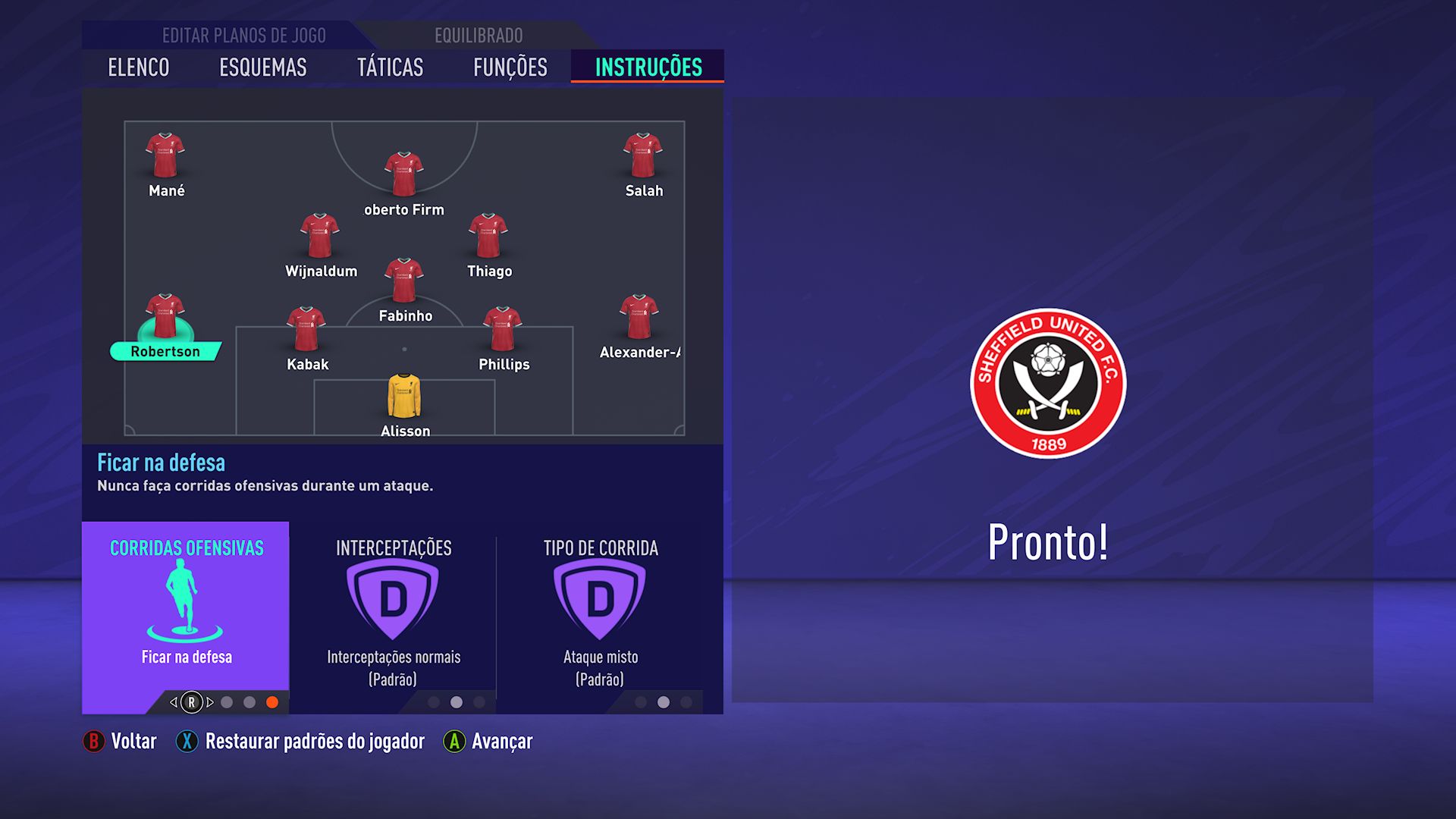 Lateral ficar na defesa