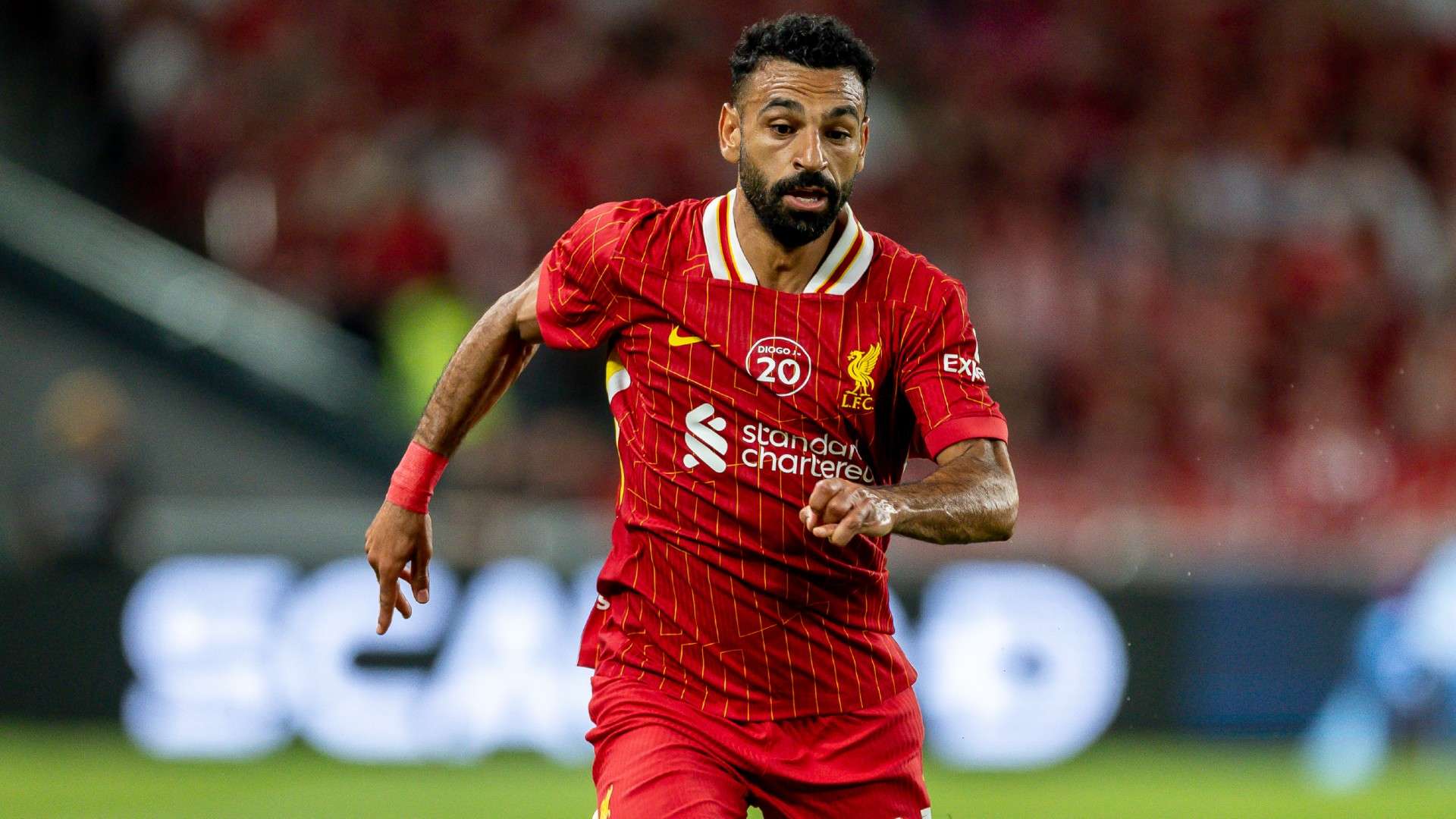 Mohamed Salah of Liverpool in action