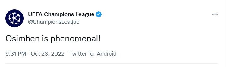 Osimhen tweet 1