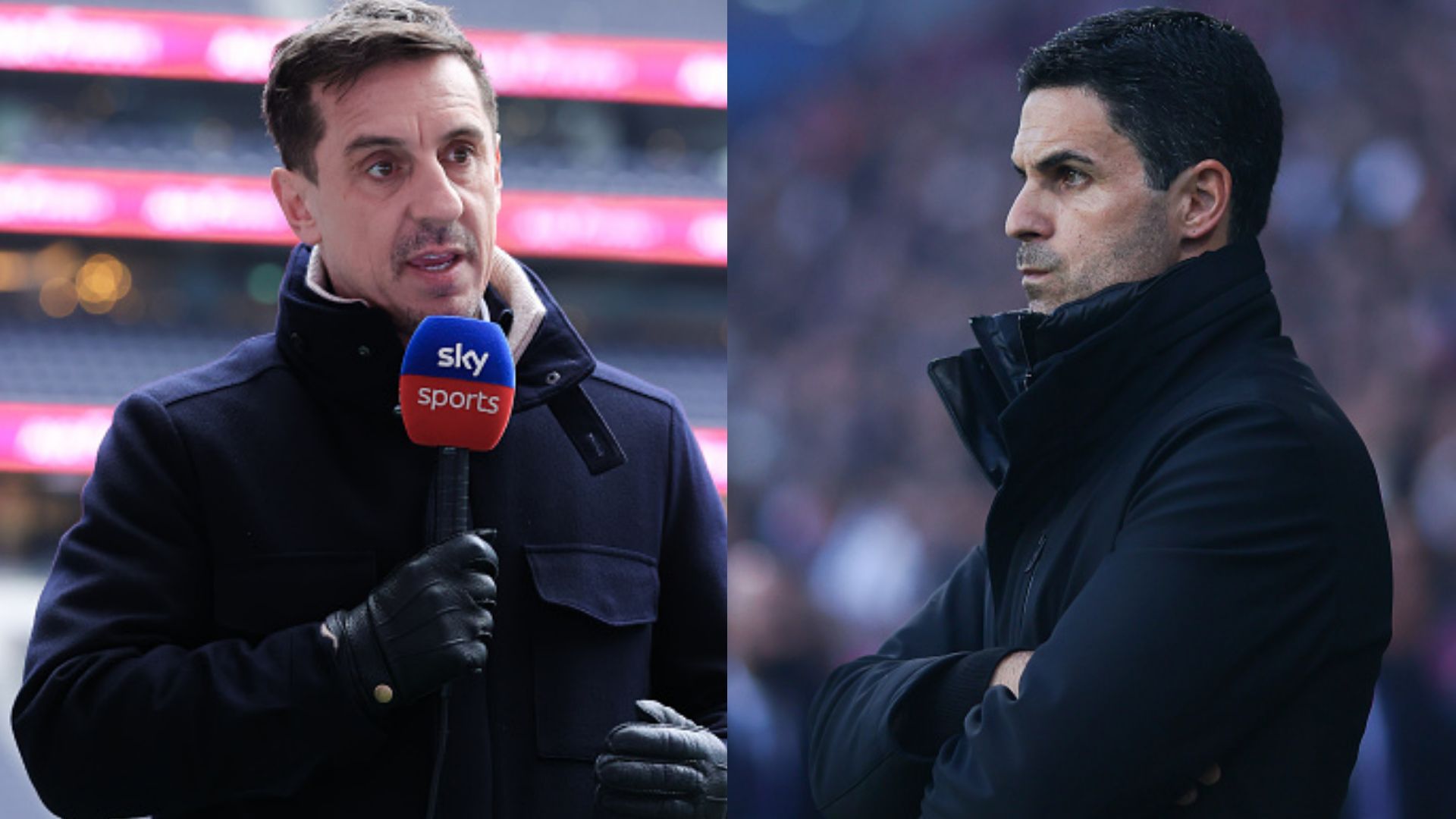 Gary Neville Mikel Arteta Premier League 2025