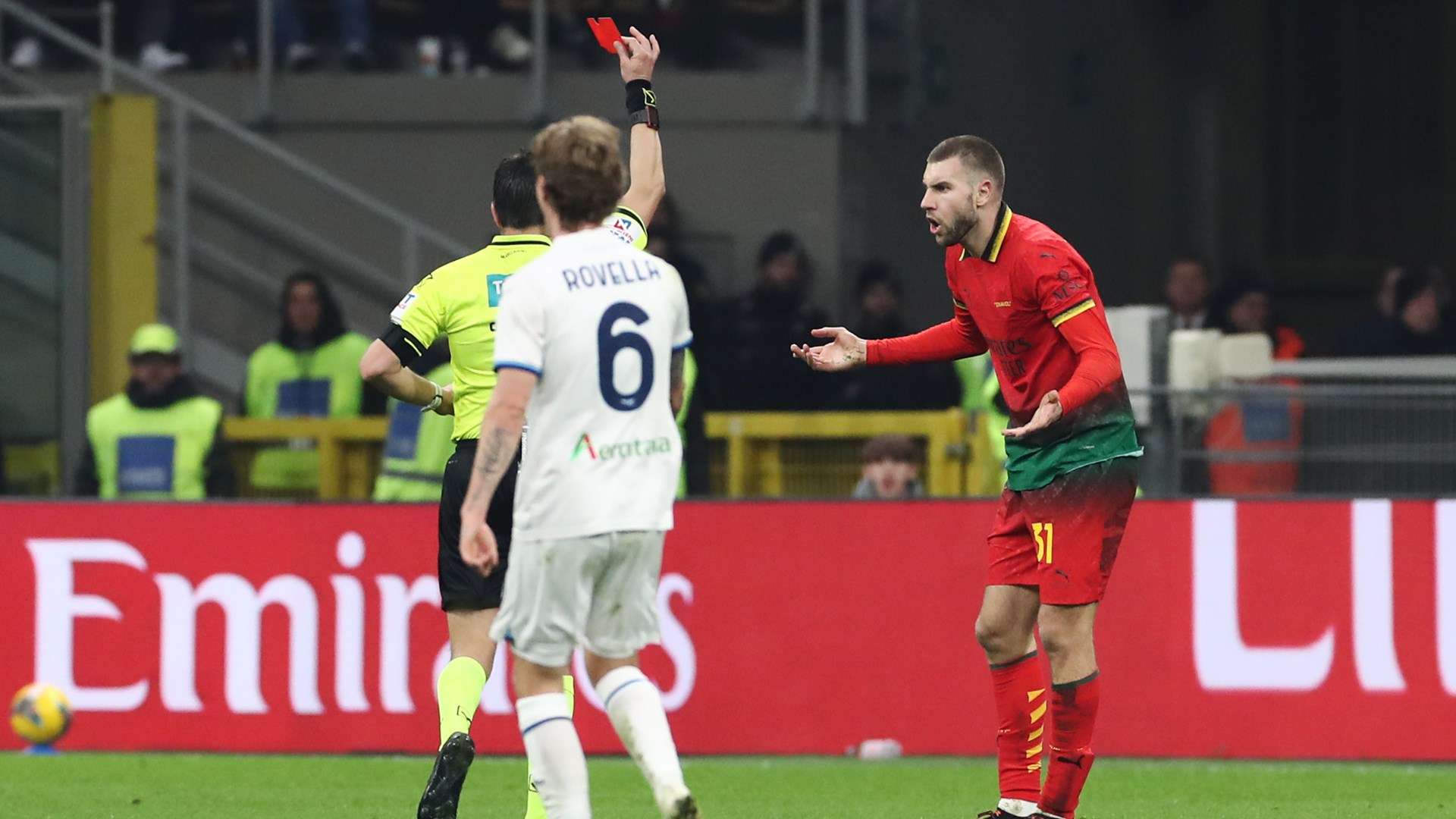 Pavlovic Milan Lazio red card