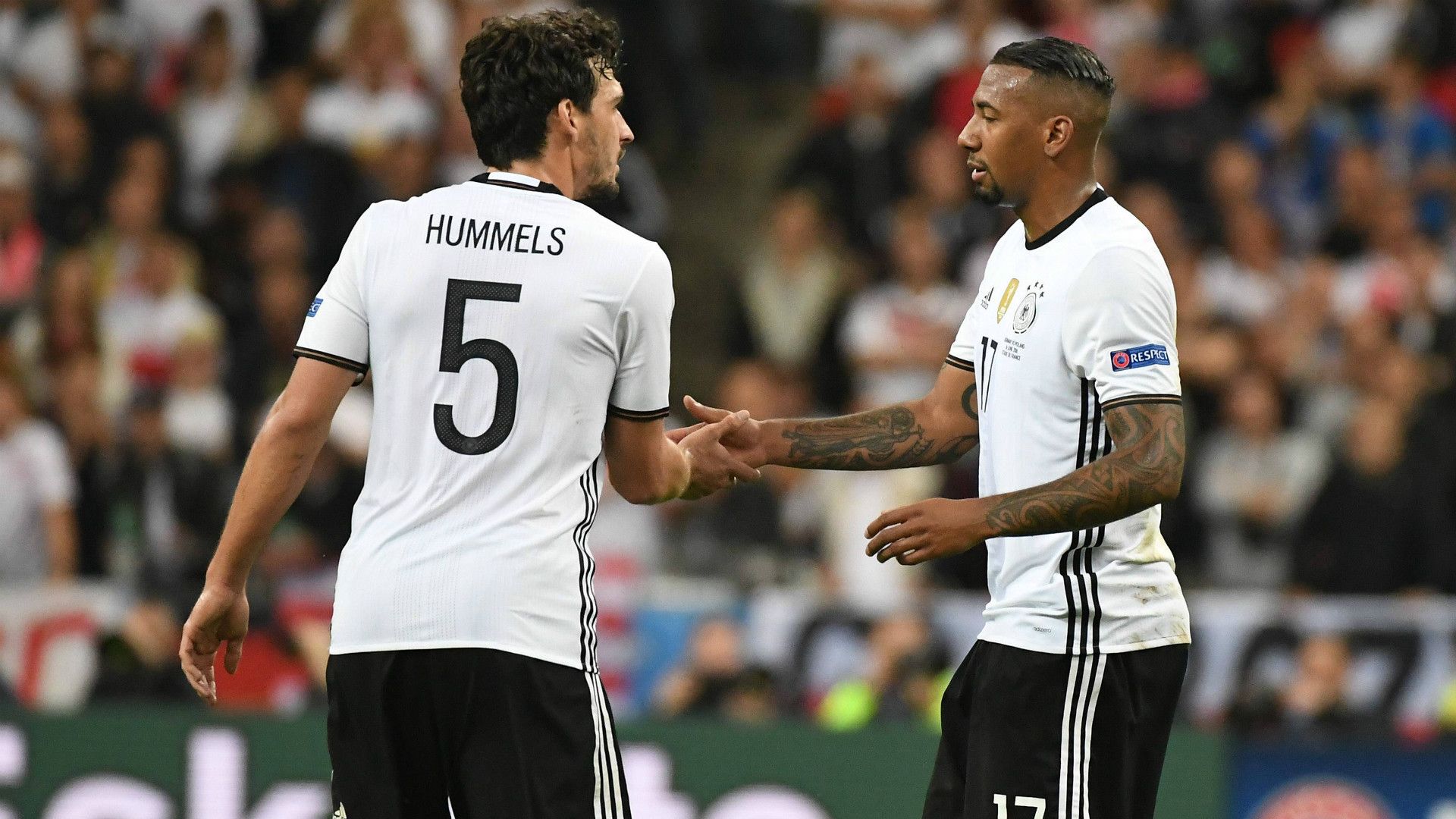 Jerome Boateng Mats Hummels Germany Poland European Championship 16062016
