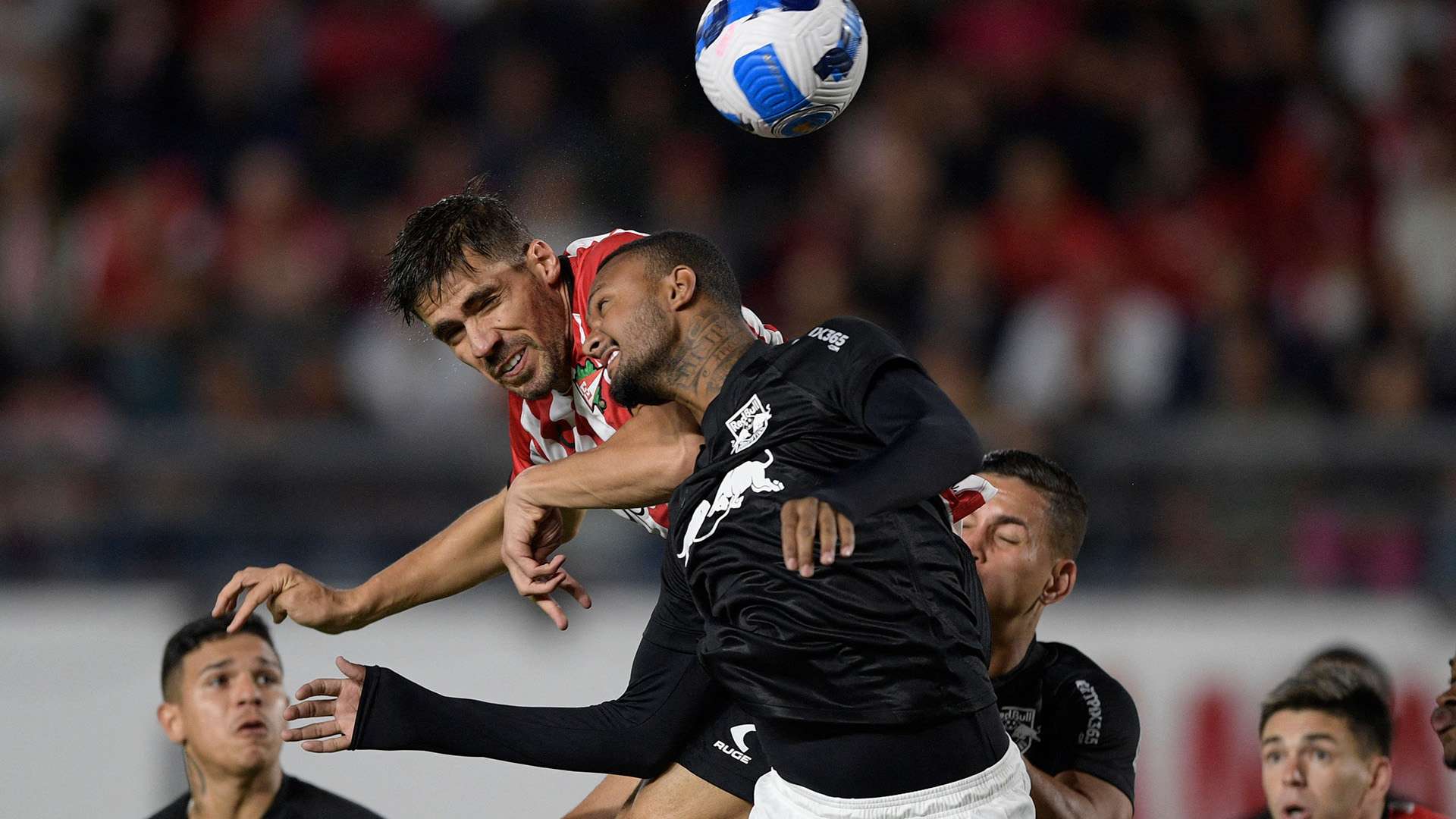 Fabian Noguera, Luan Cândido, Estudiantes x RB Bragantino, Libertadores, 26042022