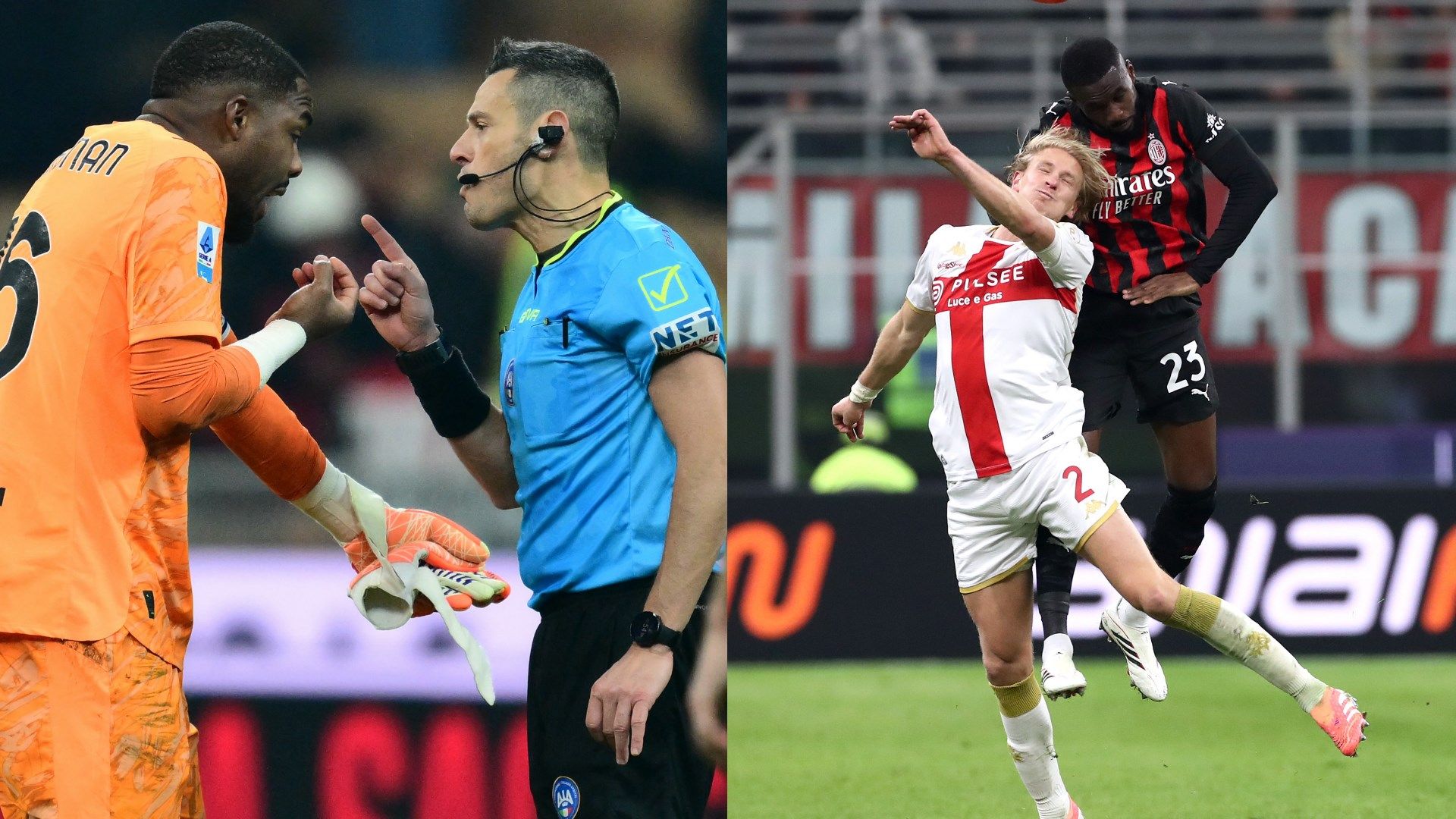 Maignan Mariani Tomori Milan Genoa