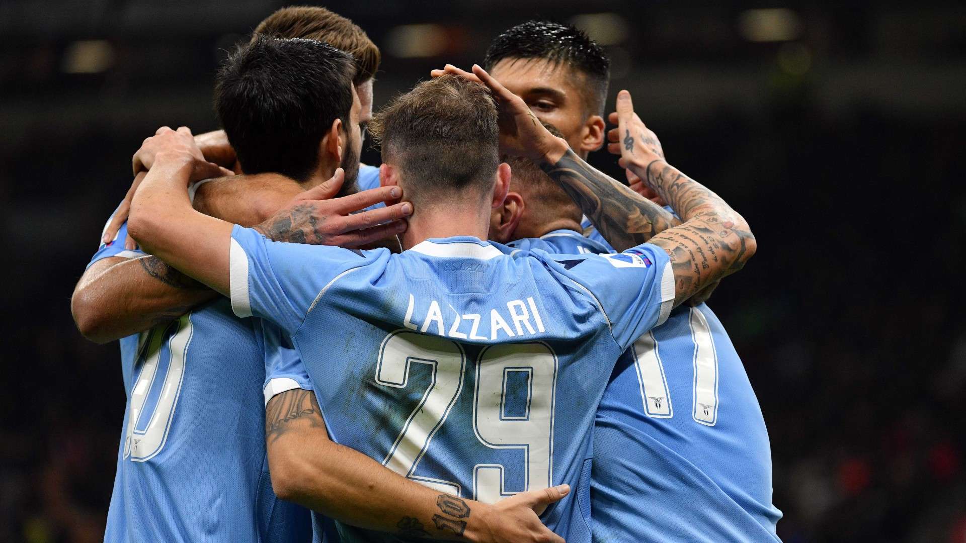 Lazio celebrating