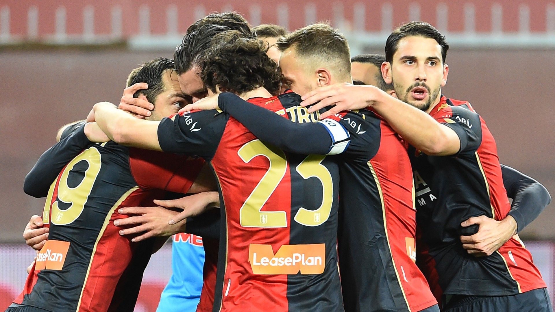 Genoa celebrating Napoli