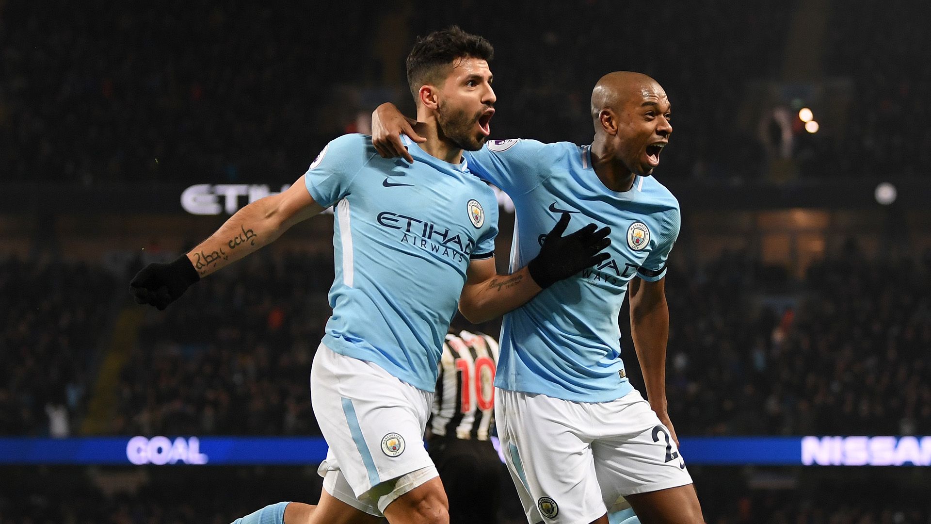 Sergio Aguero Manchester City Newcastle United