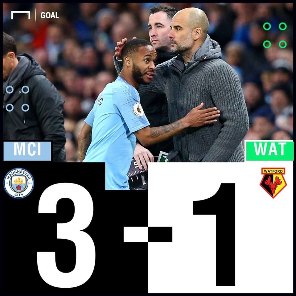 Manchester City vs Watford Result
