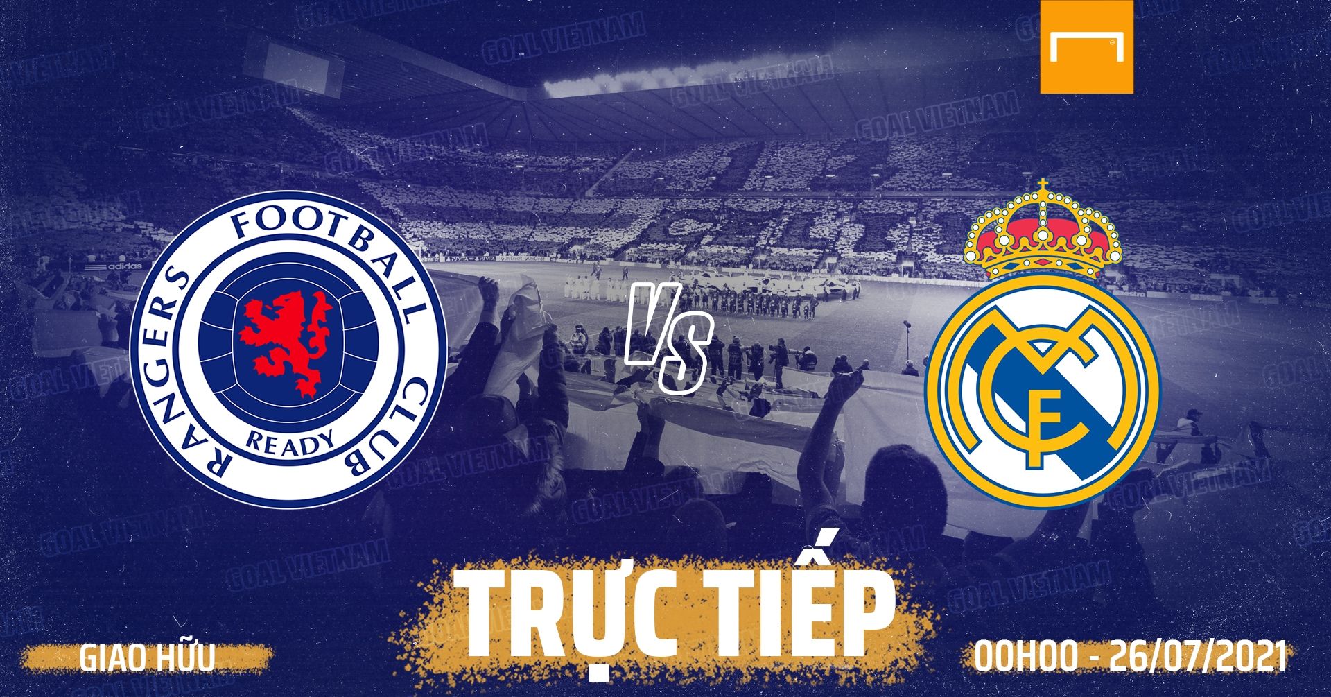 Live Rangers vs Real Madrid Friendly 2021