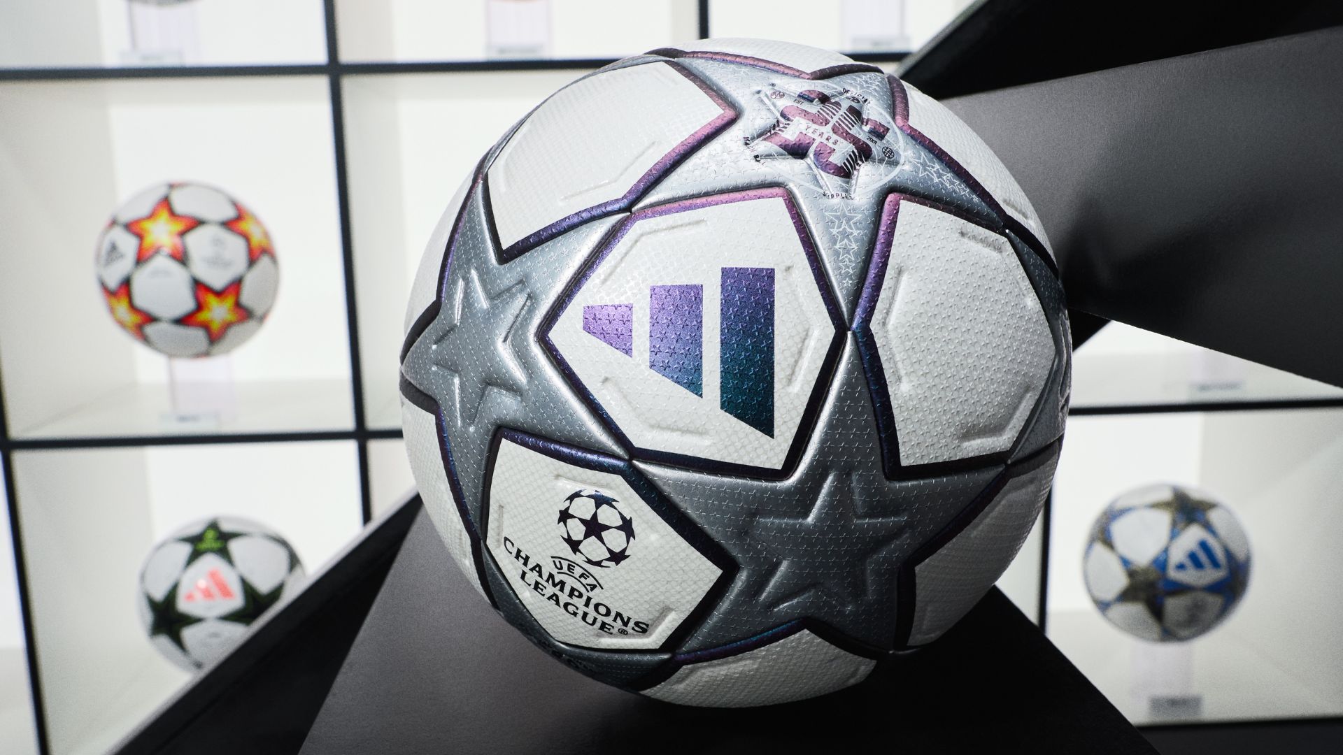 UEFA CHAMPIONS LEAGUE ANNIVERSARY MATCH BALL - CLOSE UP