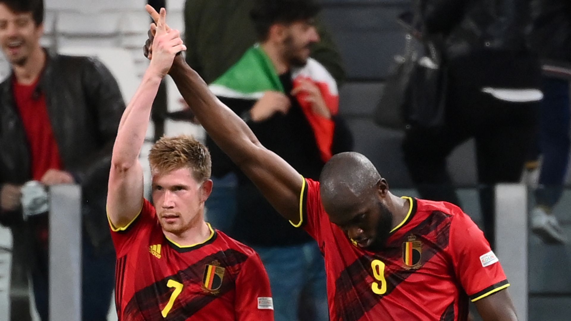 De Bruyne Lukaku Belgium 2021