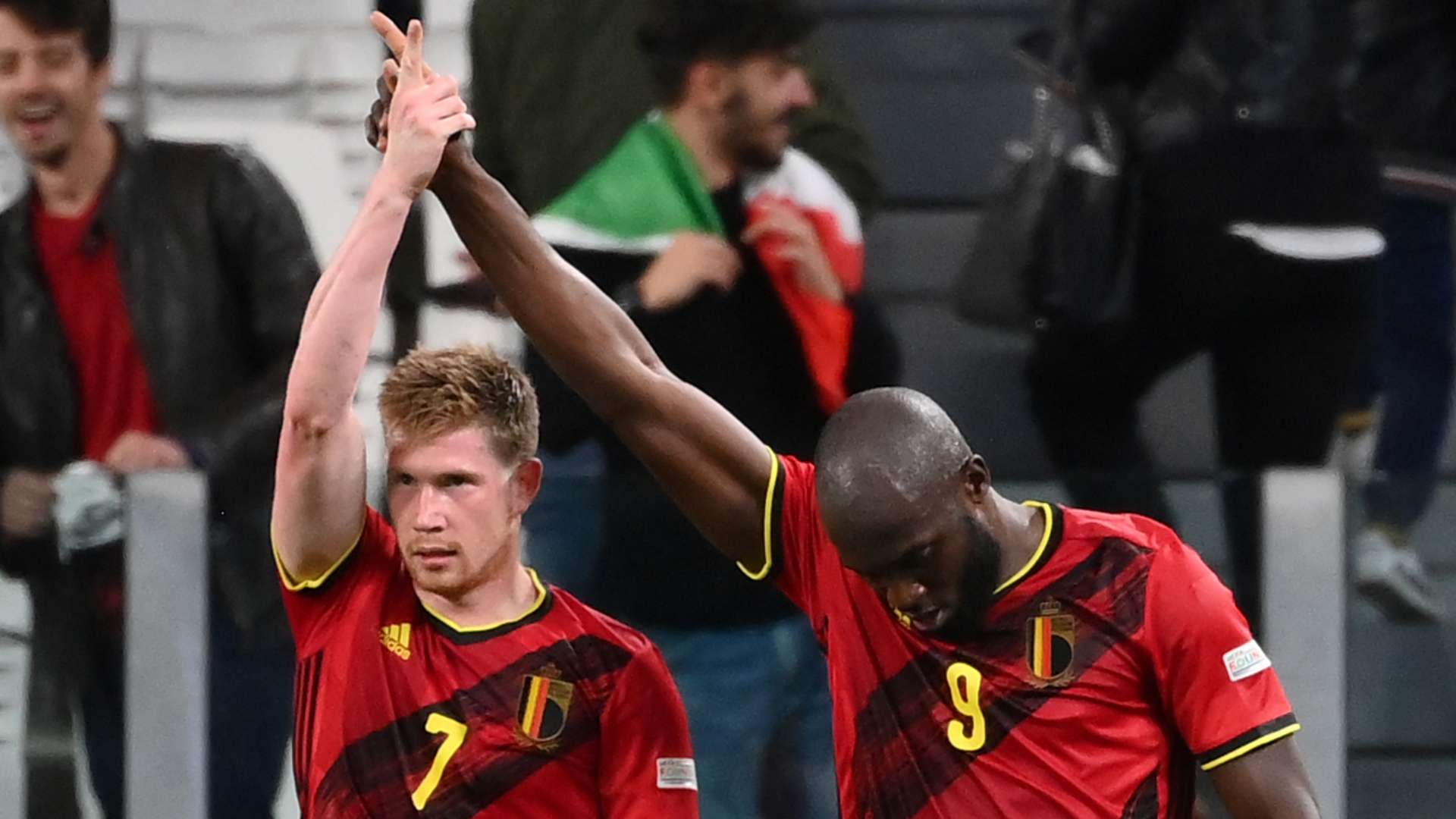 De Bruyne Lukaku Belgium 2021