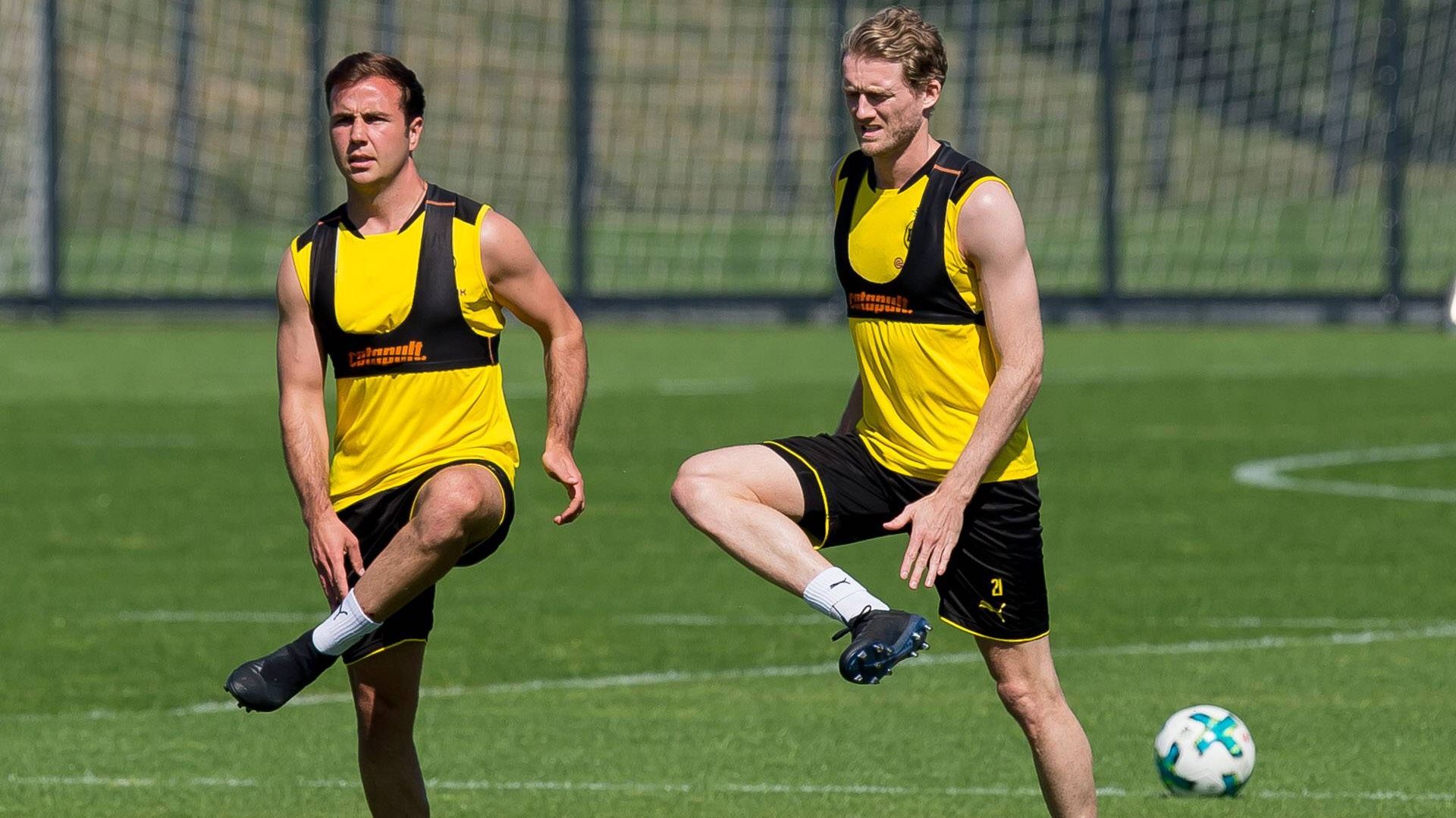 ONLY GERMANY Mario Gotze Andre Schurrle Borussia Dortmund training 2018