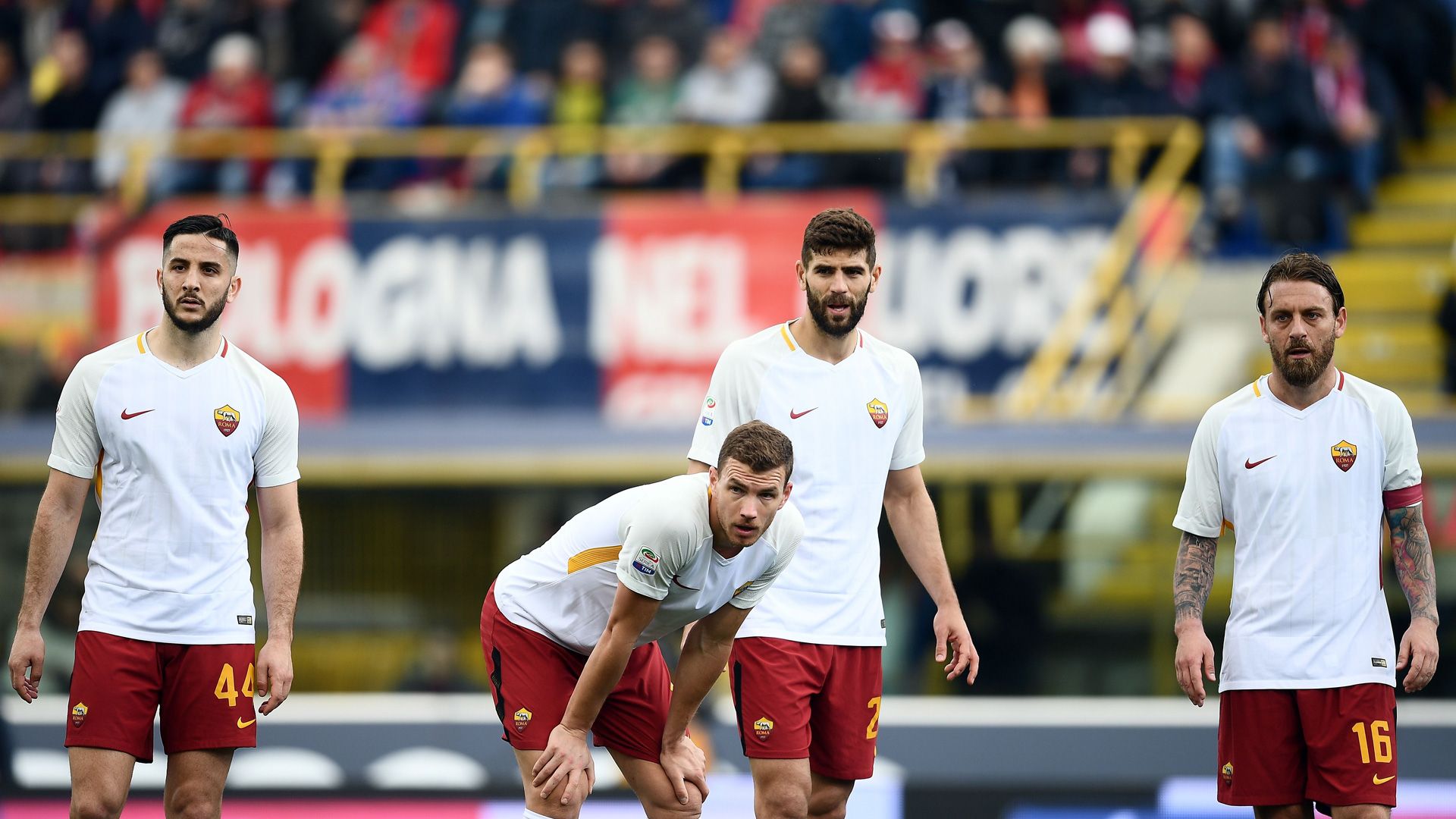 Edin Dzeko Kostas Manolas Fazio De Rossi Roma