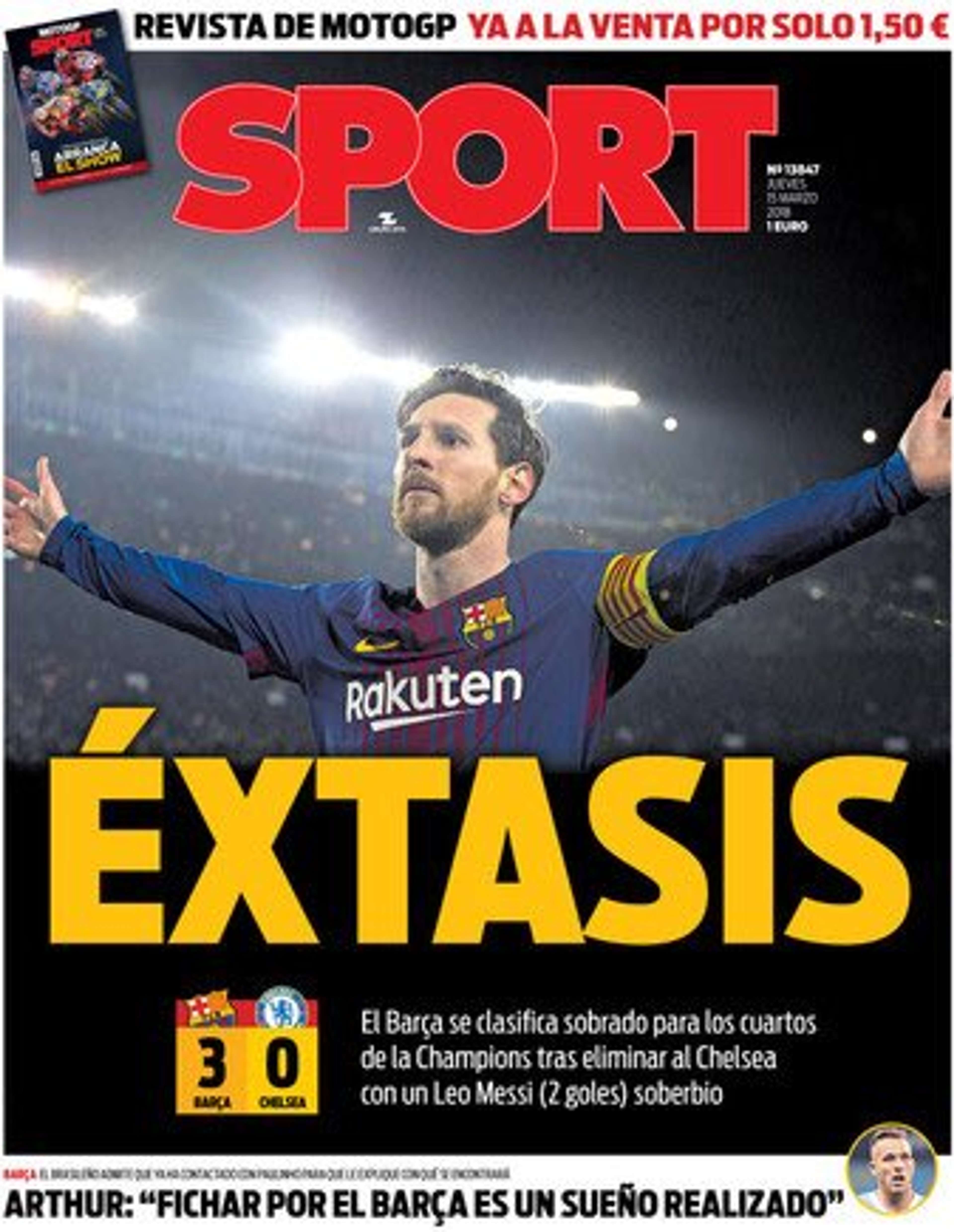 Une Sport Lionel Messi Barça-Chelsea