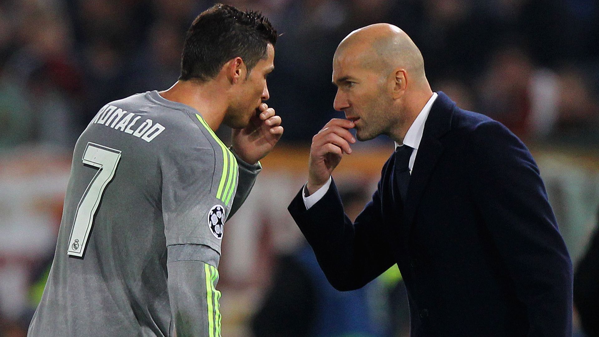 Cristiano Ronaldo Zinedine Zidane AS Rom Real Madrid 02172016