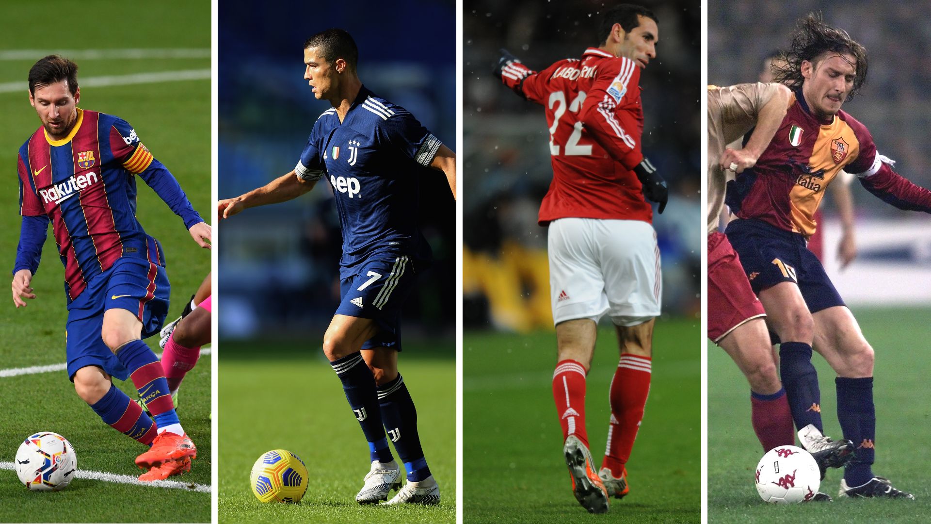 Messi, Ronaldo, Aboutreka, Totti