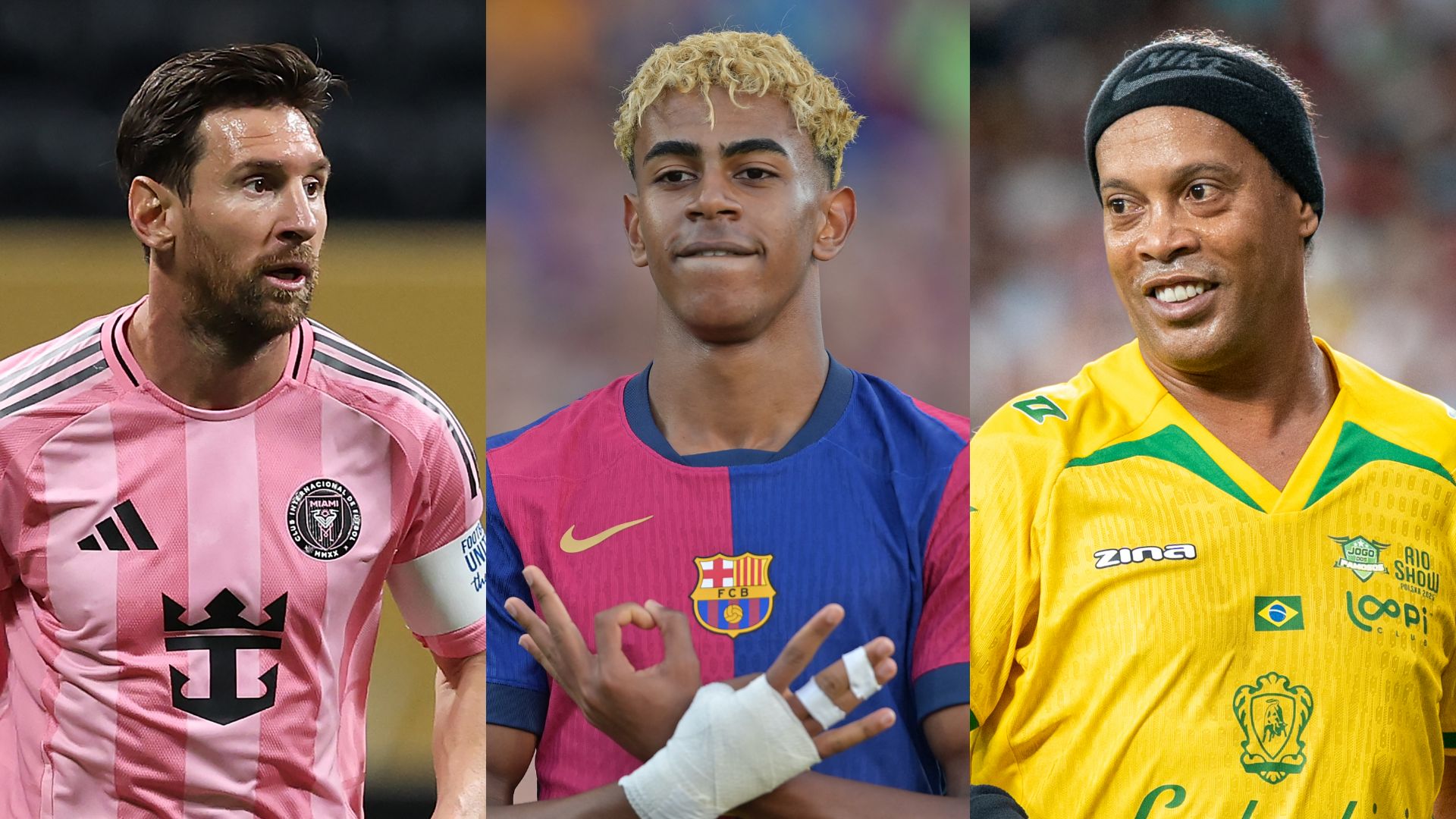 GFX Lionel Messi Lamine Yamal Ronaldinho