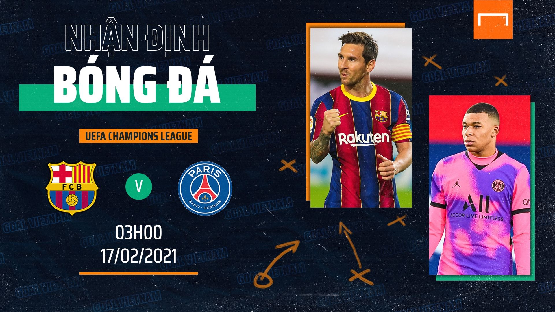 Preview Barcelona vs PSG UEFA Champions League 2020/21 GFX
