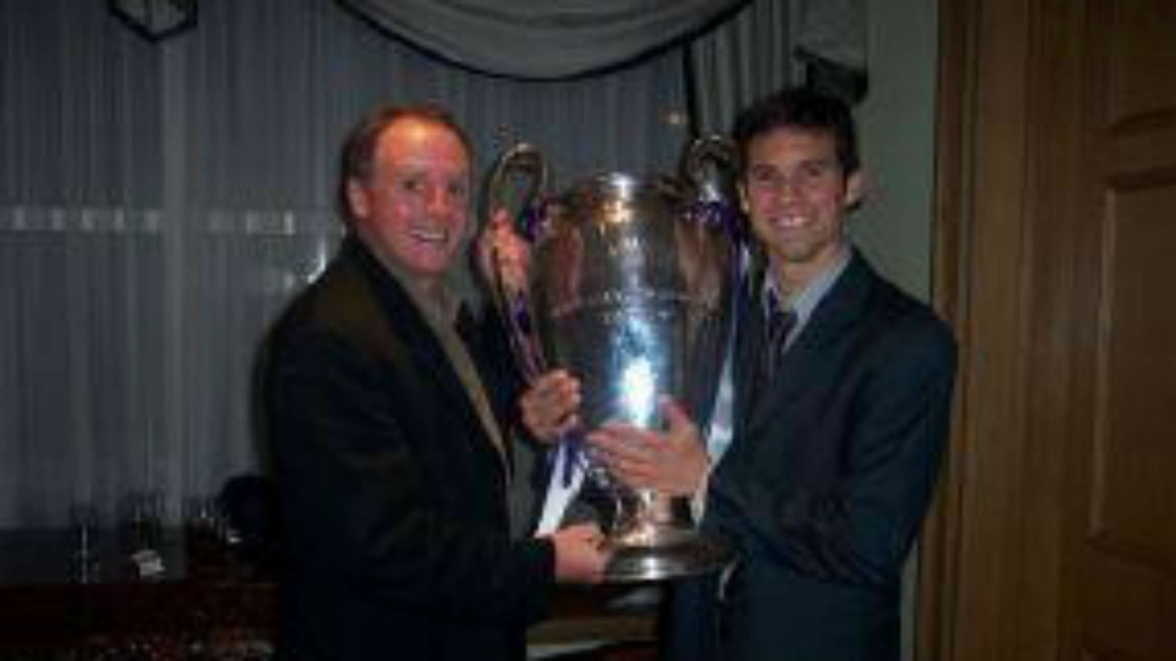 Santiago Solari Tim Lenahan 2002 Champions League Trophy