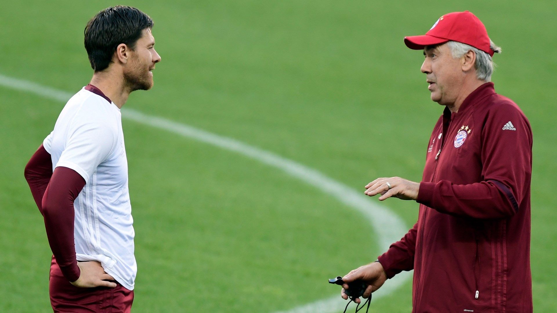 Carlo Ancelotti and Xabi Alonso