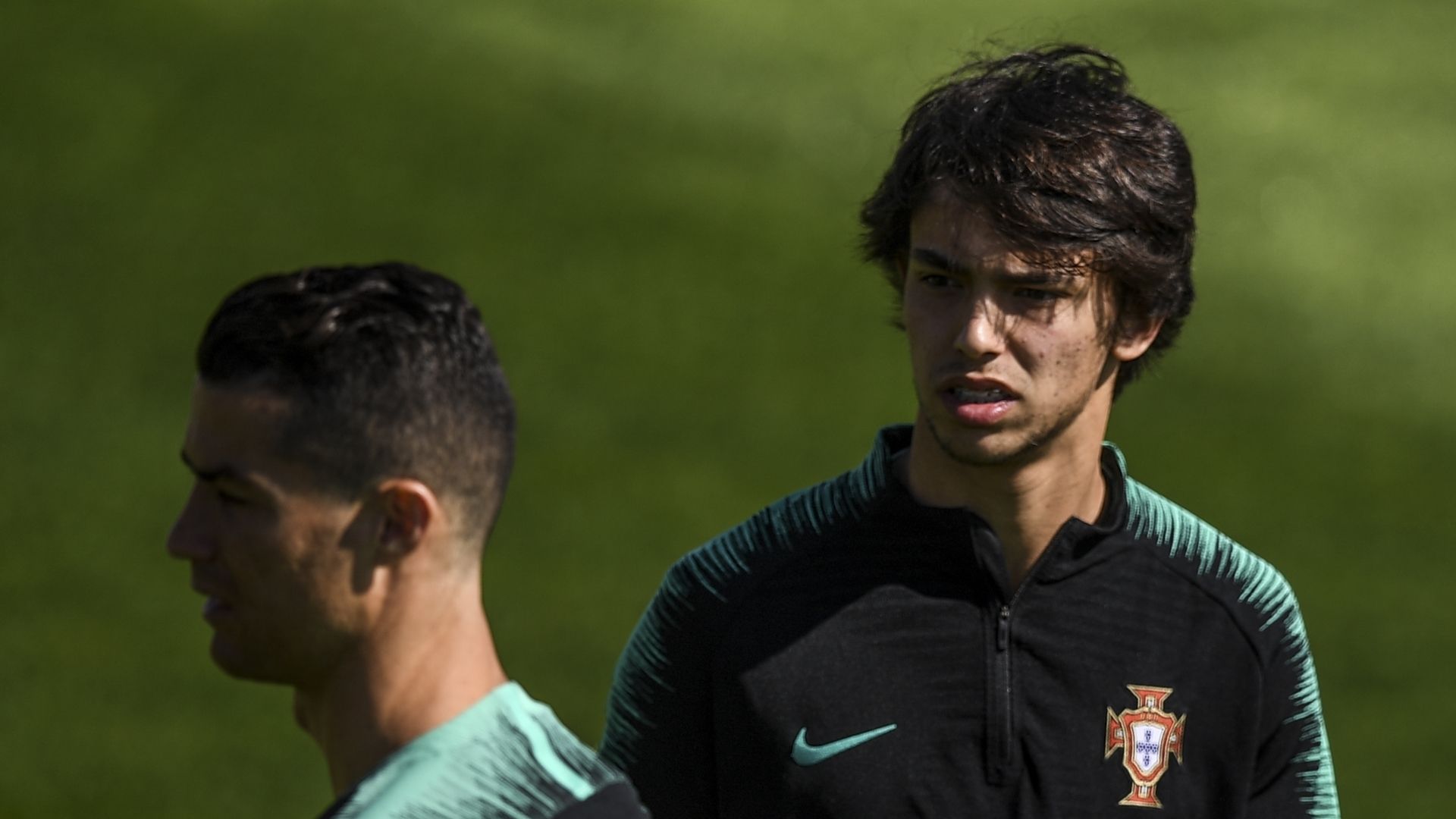 Joao Felix, Cristiano Ronaldo, Portugal training