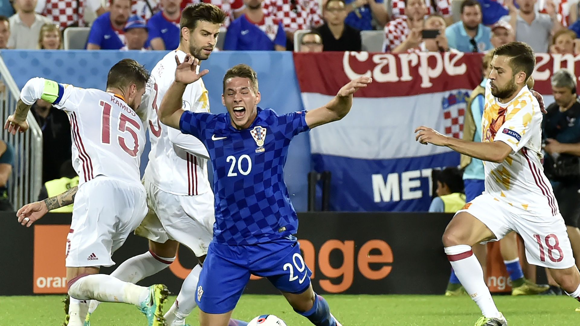 croatia spain - marko pjaca - euro 2016 - 21062016