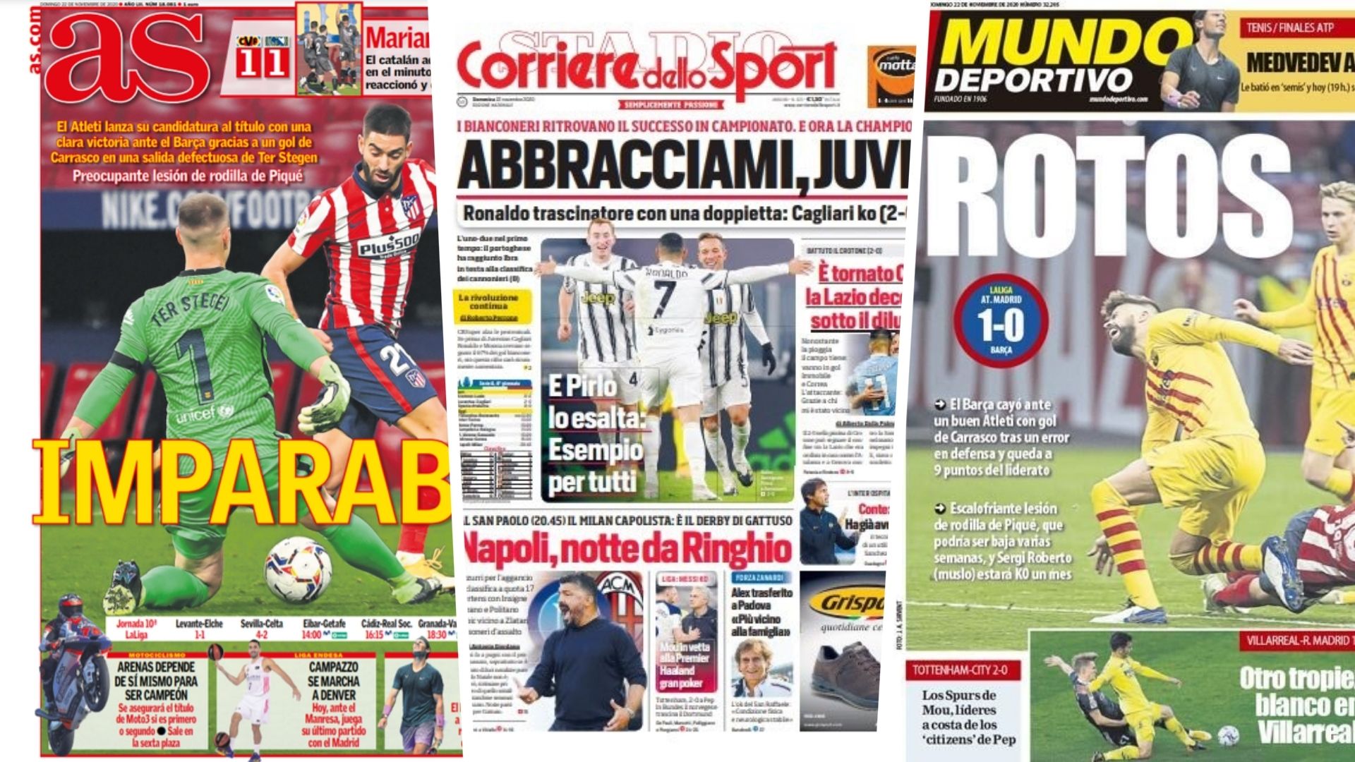 22 Nov newspapers