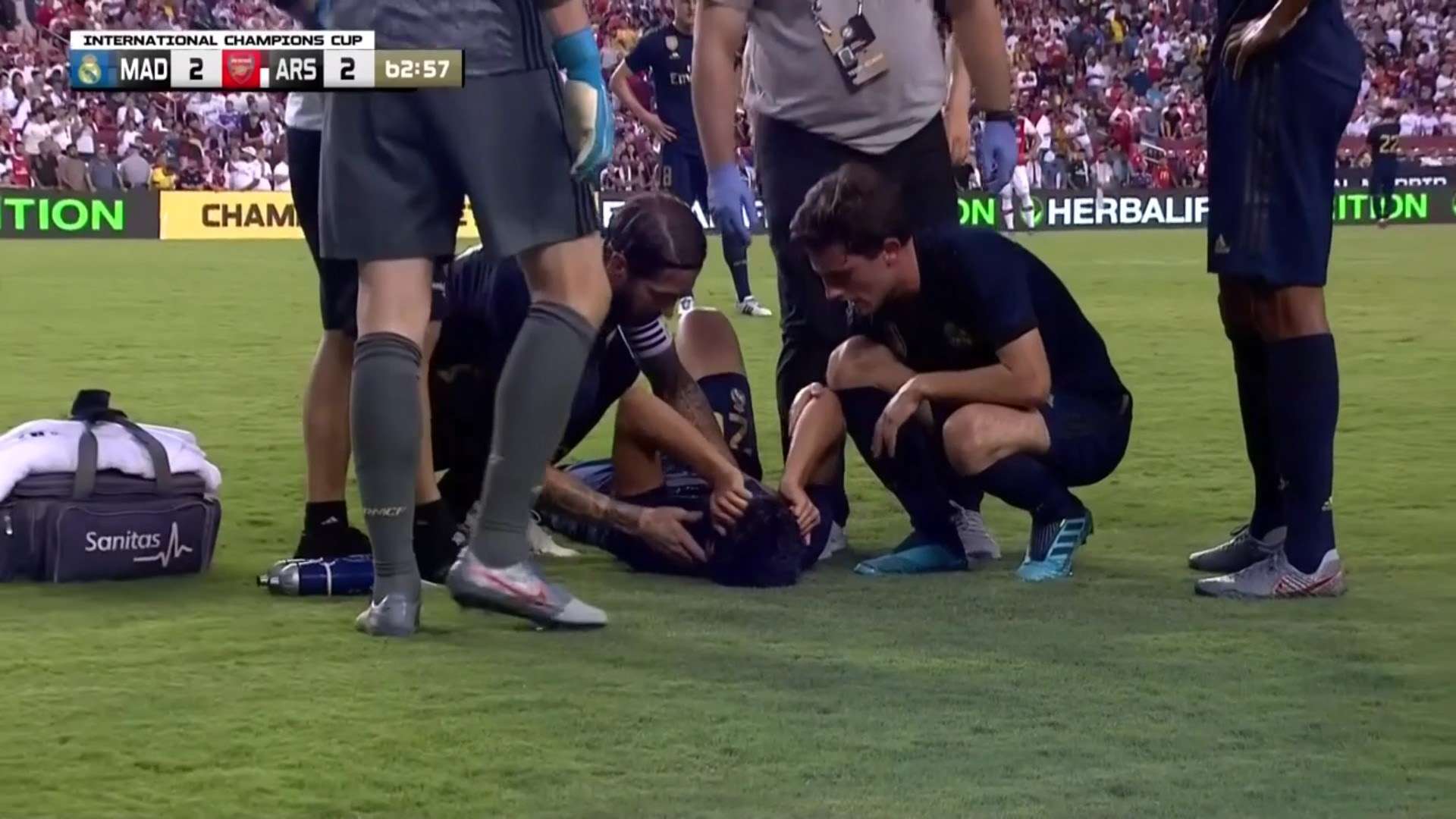 Marco Asensio injury Real Madrid FC Arsenal ICC 2019