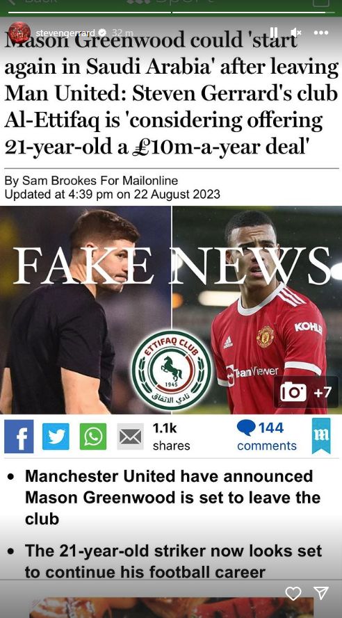 Gerrard Greenwood Instagram