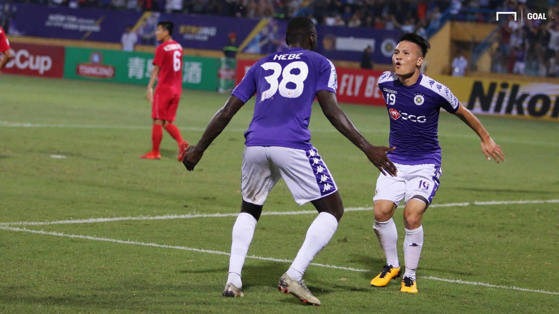 Papa Ibou Kebe - Nguyen Quang Hai Ha Noi FC vs April 25 | Inter-zone play-off finals | AFC Cup 2019