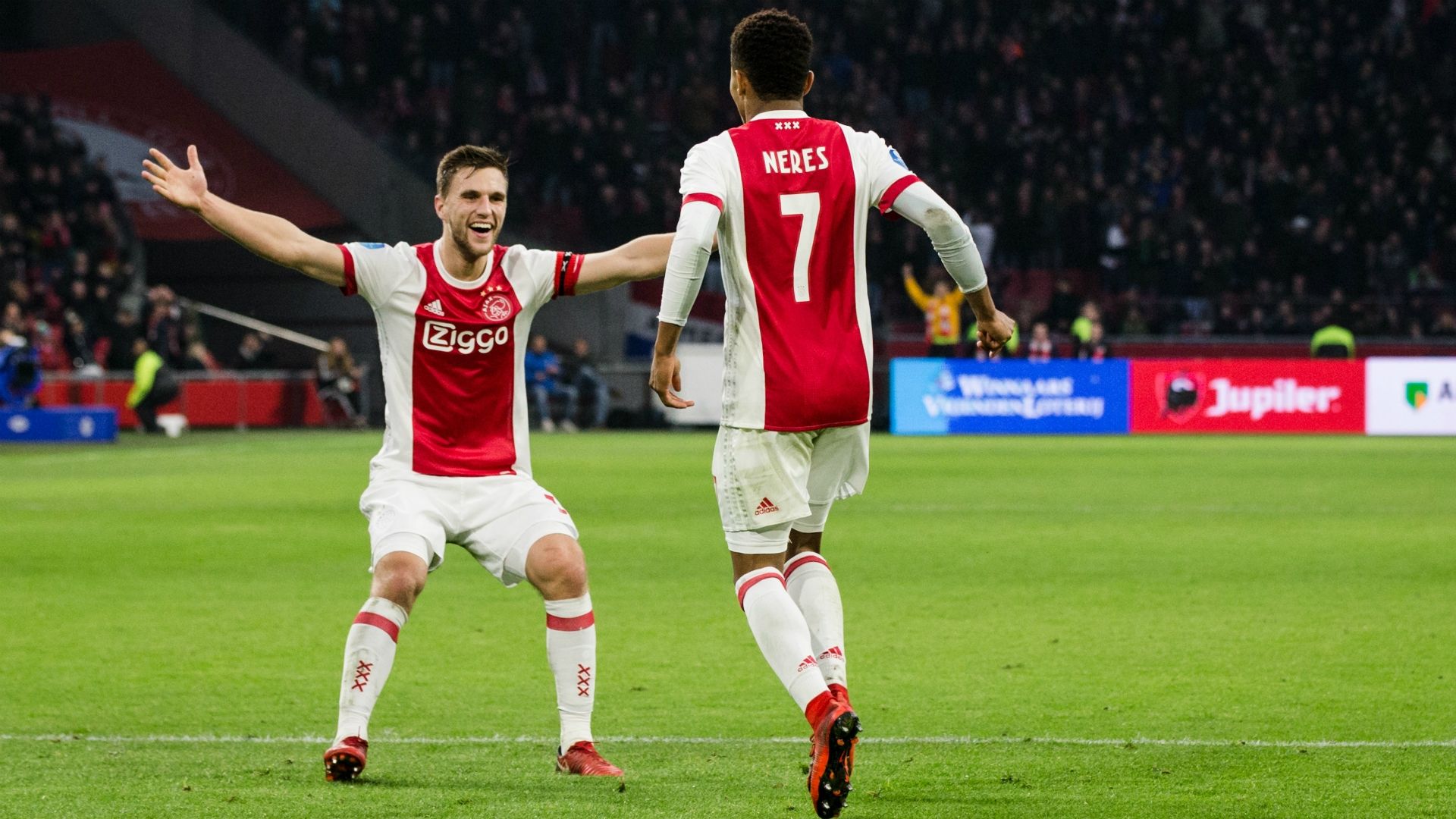 Joël Veltman, David Neres, Ajax, Eredivisie, 24122017