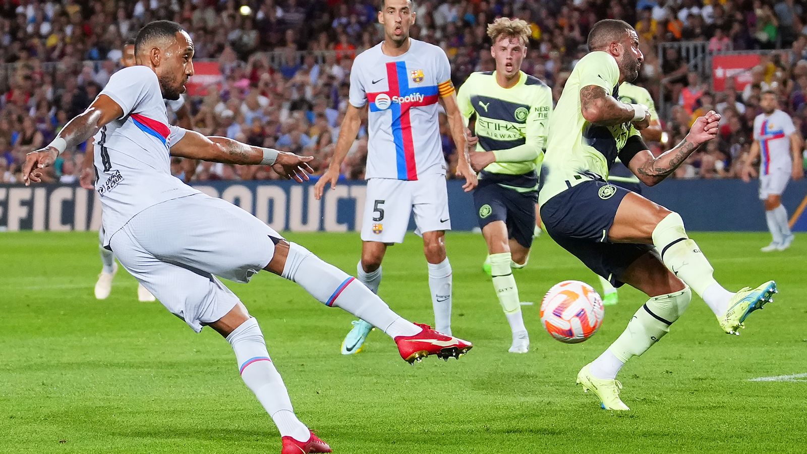 Aubameyang Barcelona Manchester City Amistoso ELA 2022