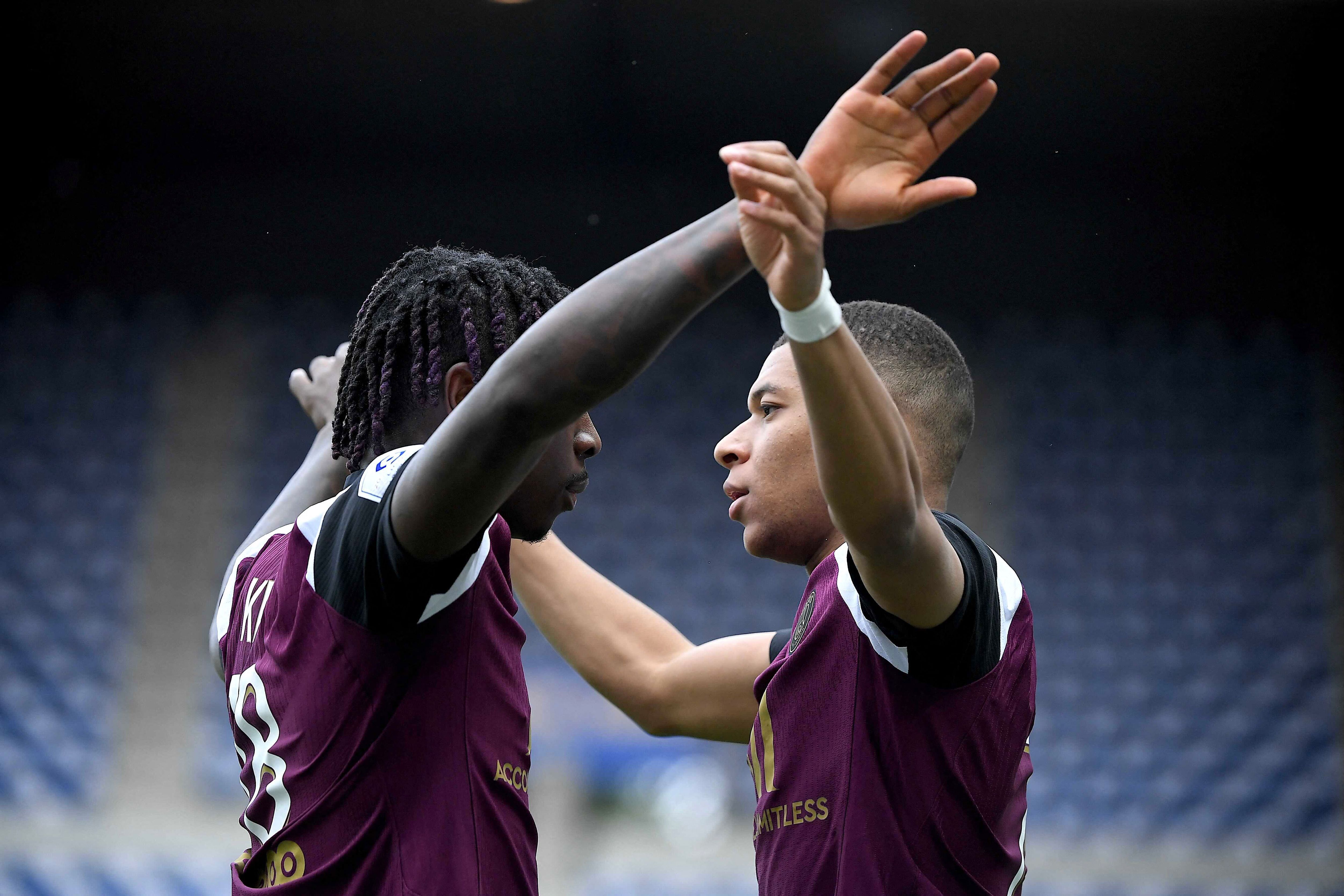 Moise Kean & Kylian Mbappé RCSA PSG 10/04/21