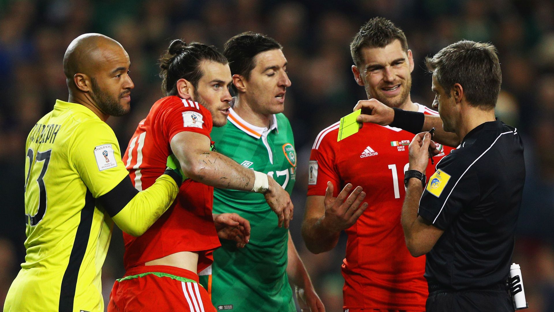 Darren Randolph John O'Shea Gareth Bale Republic of Ireland Wales 24032017