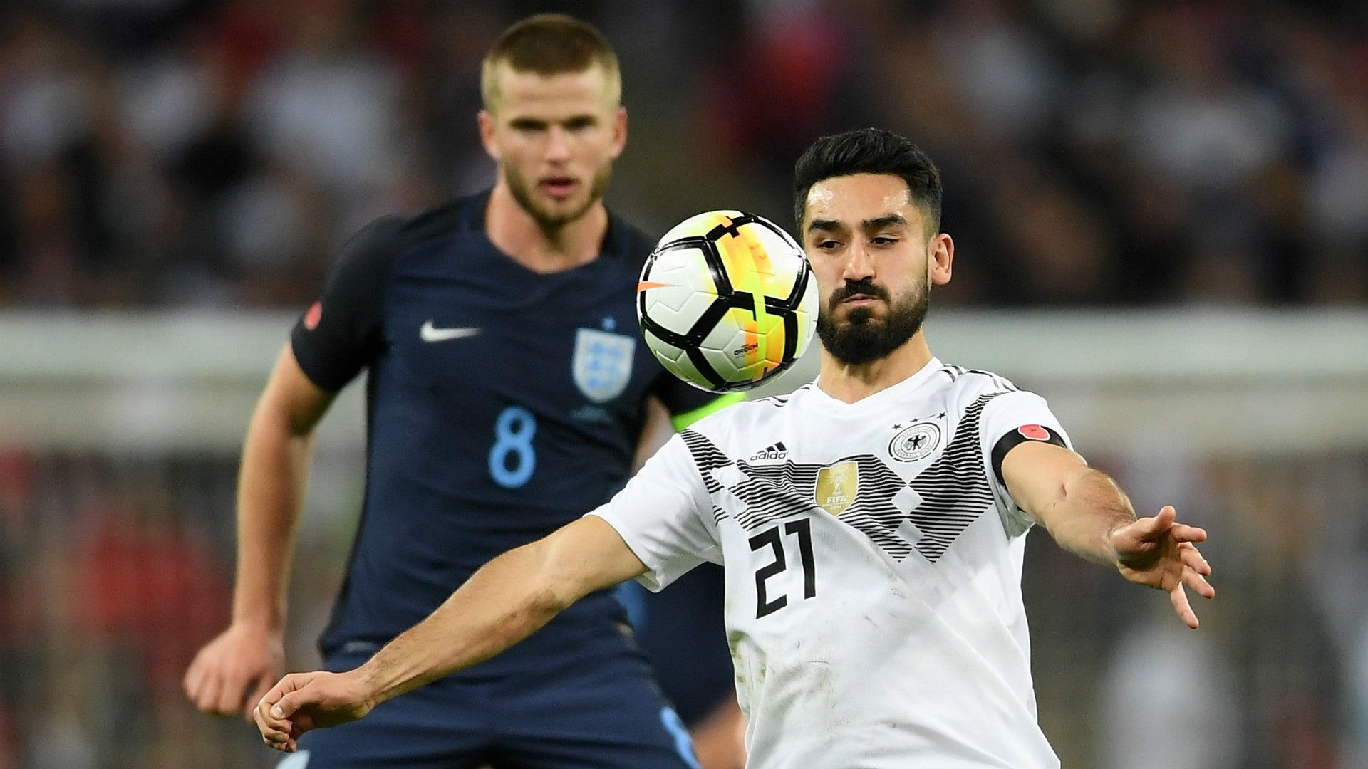 ERIC DIER ENGLAND ILKAY GÜNDOGAN GERMANY 10112017