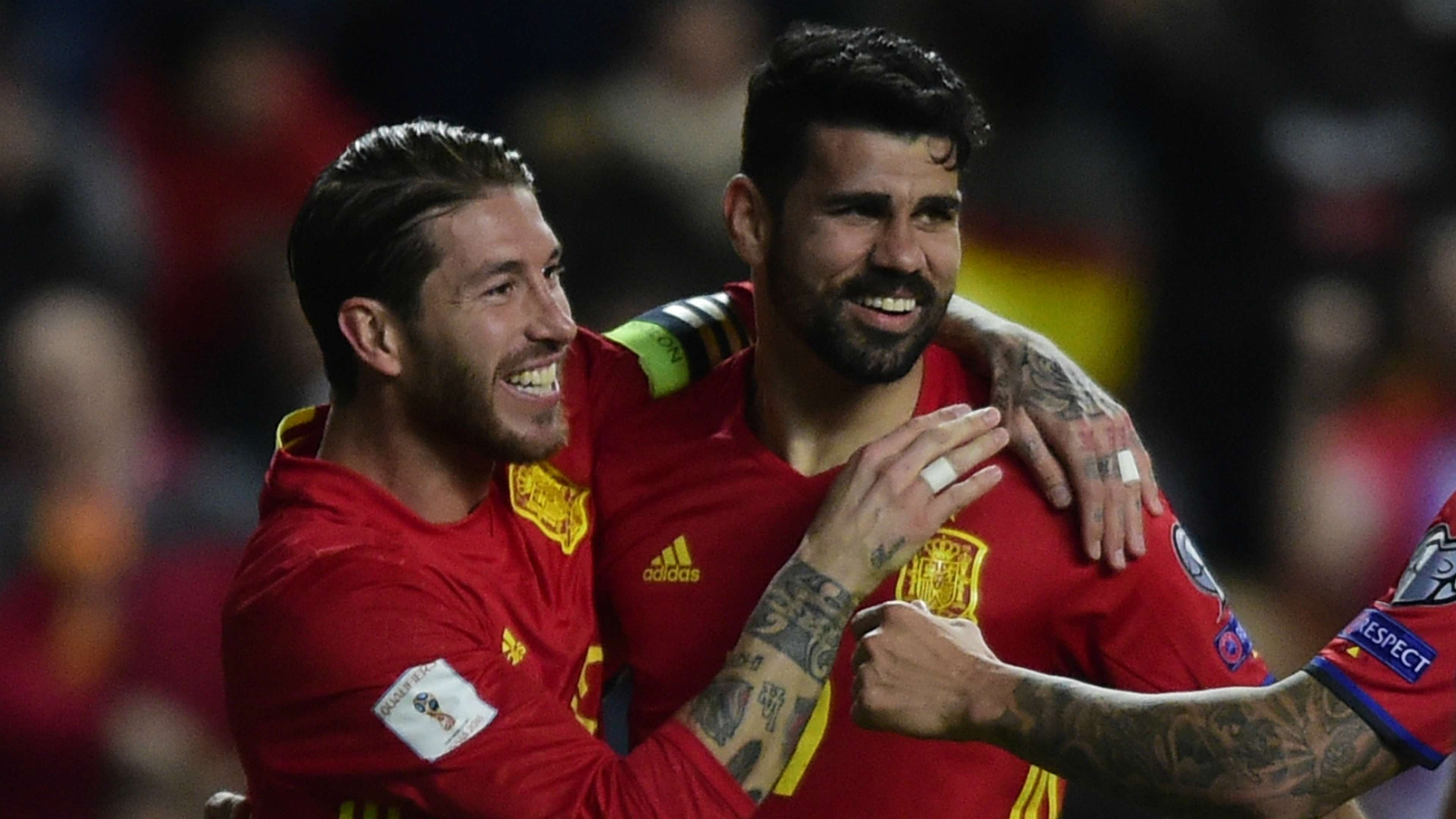 Diego Costa Sergio Ramos Espanha Eliminatorias Copa do Mundo