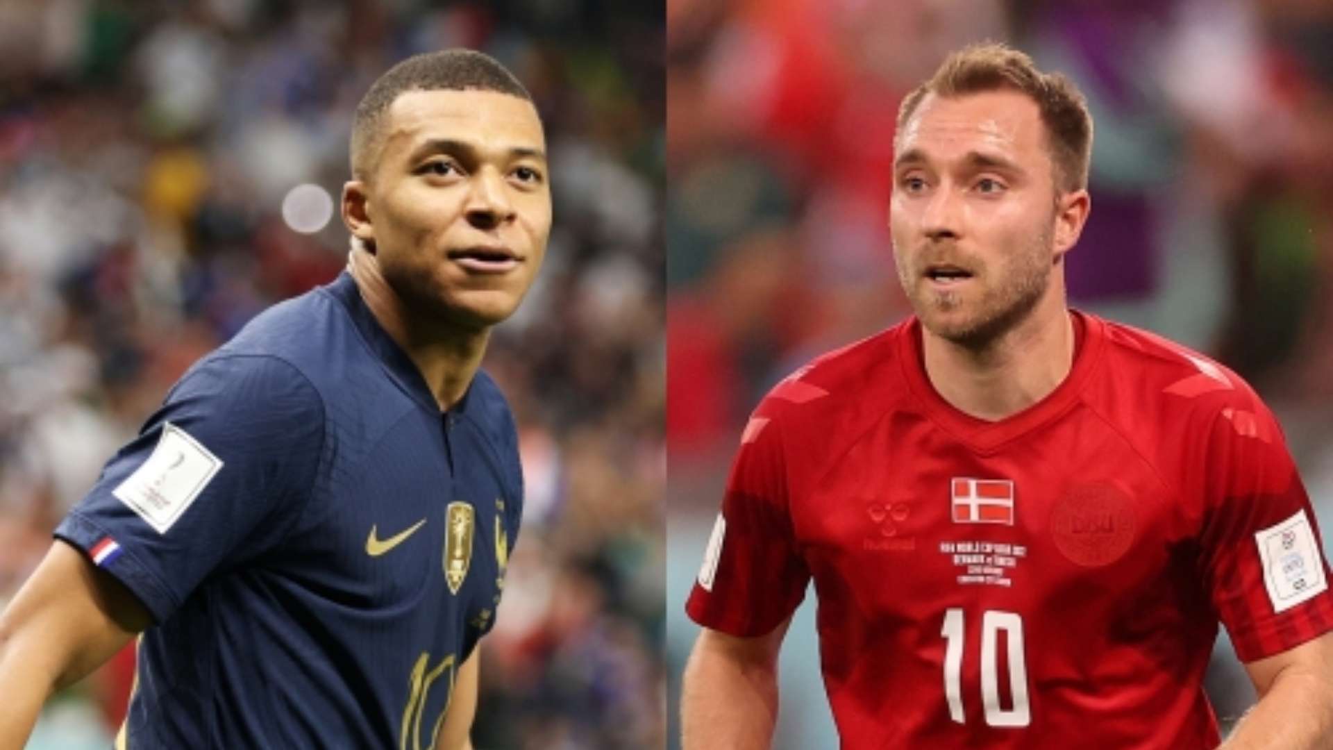 Kylian Mbappe France Christian Eriksen Denmark