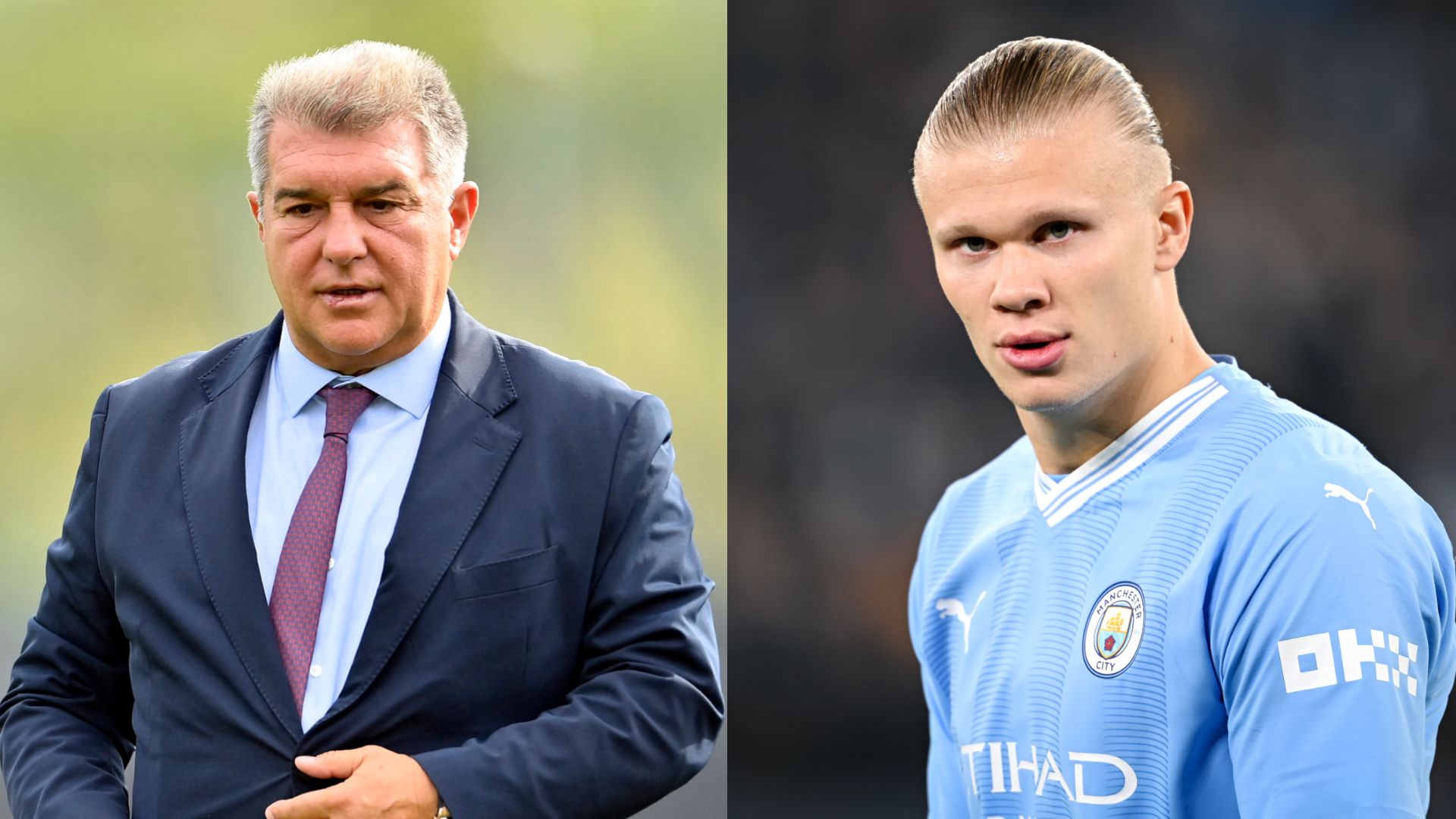 Joan Laporta Erling Haaland