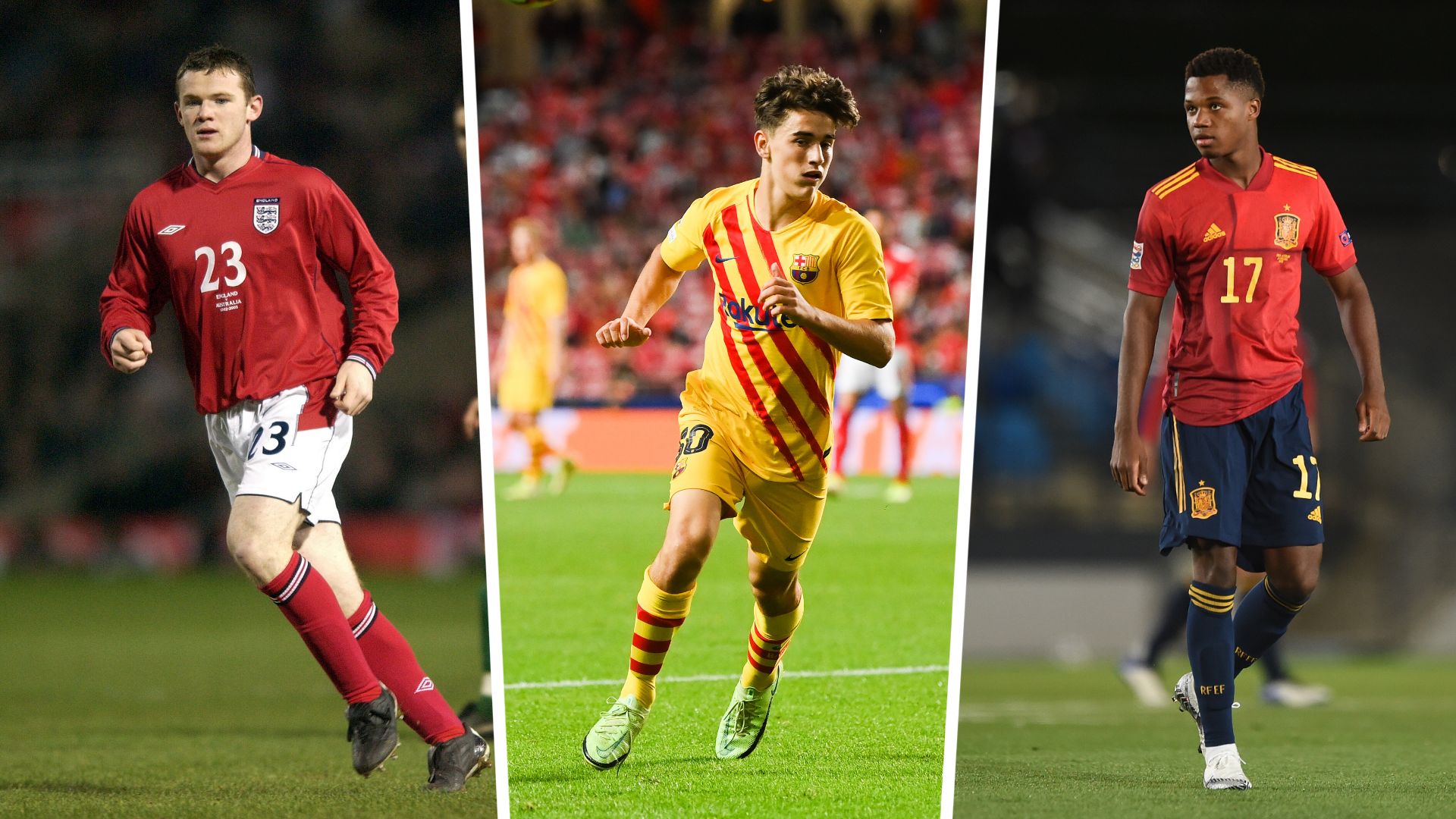 Wayne Rooney, Gavi, Ansu Fati