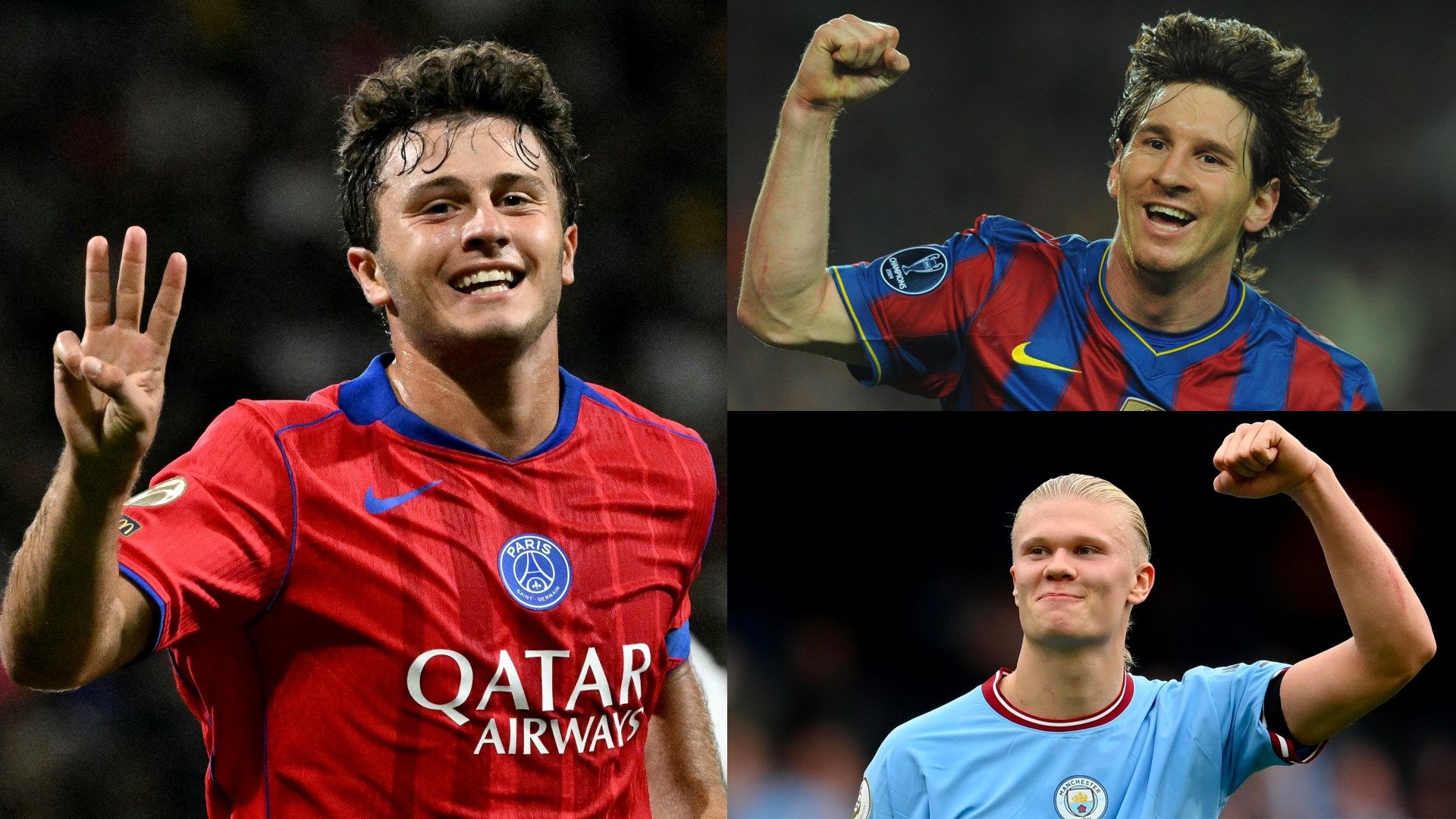Joao Neves Lionel Messi Erling Haaland