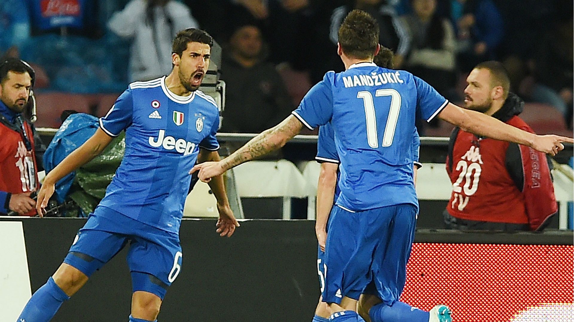 Sami Khedira, Mario Mandzukic, Juventus, Serie A, 04022017